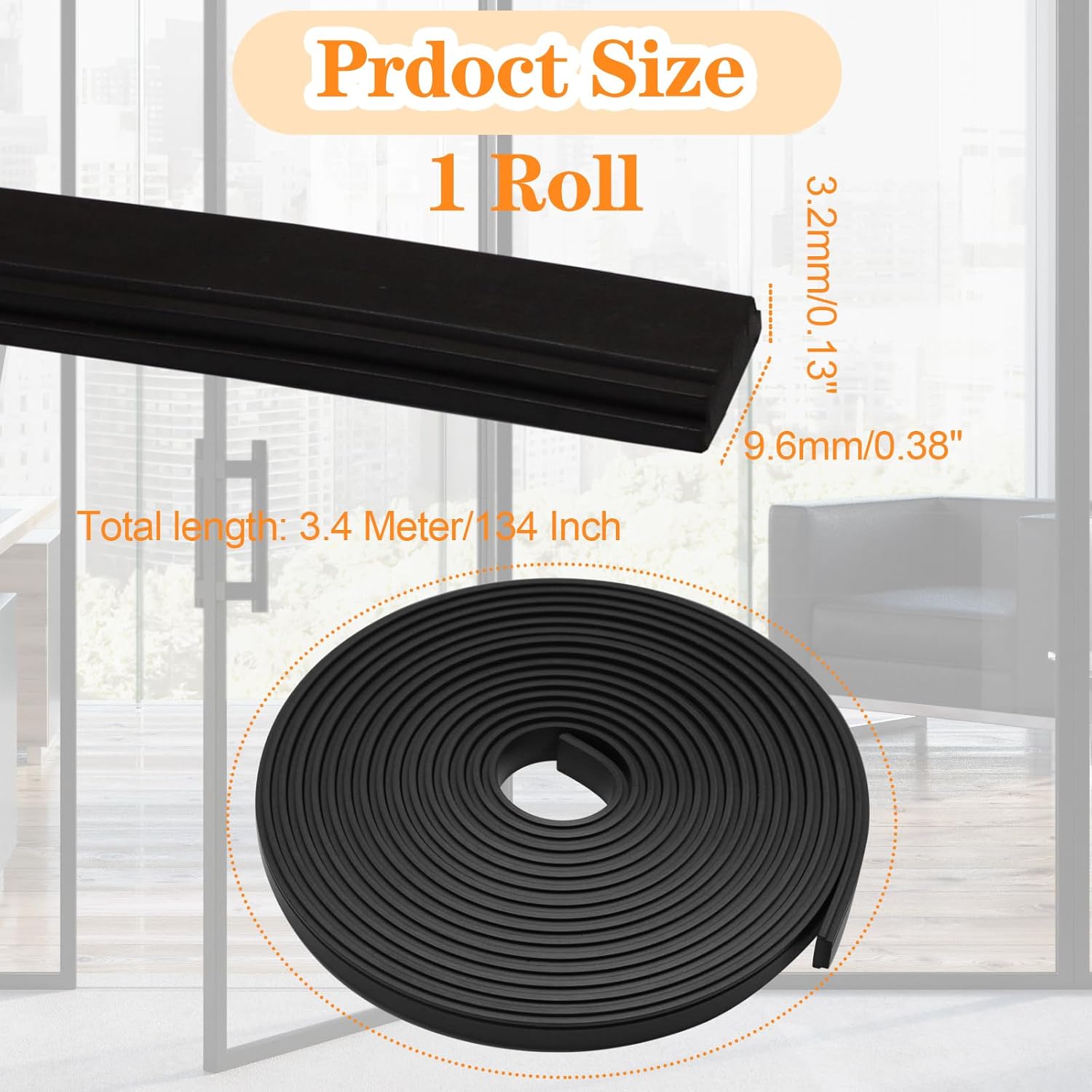Biaungdo 134 Inch Flexible Shower Door Magnetic Strip