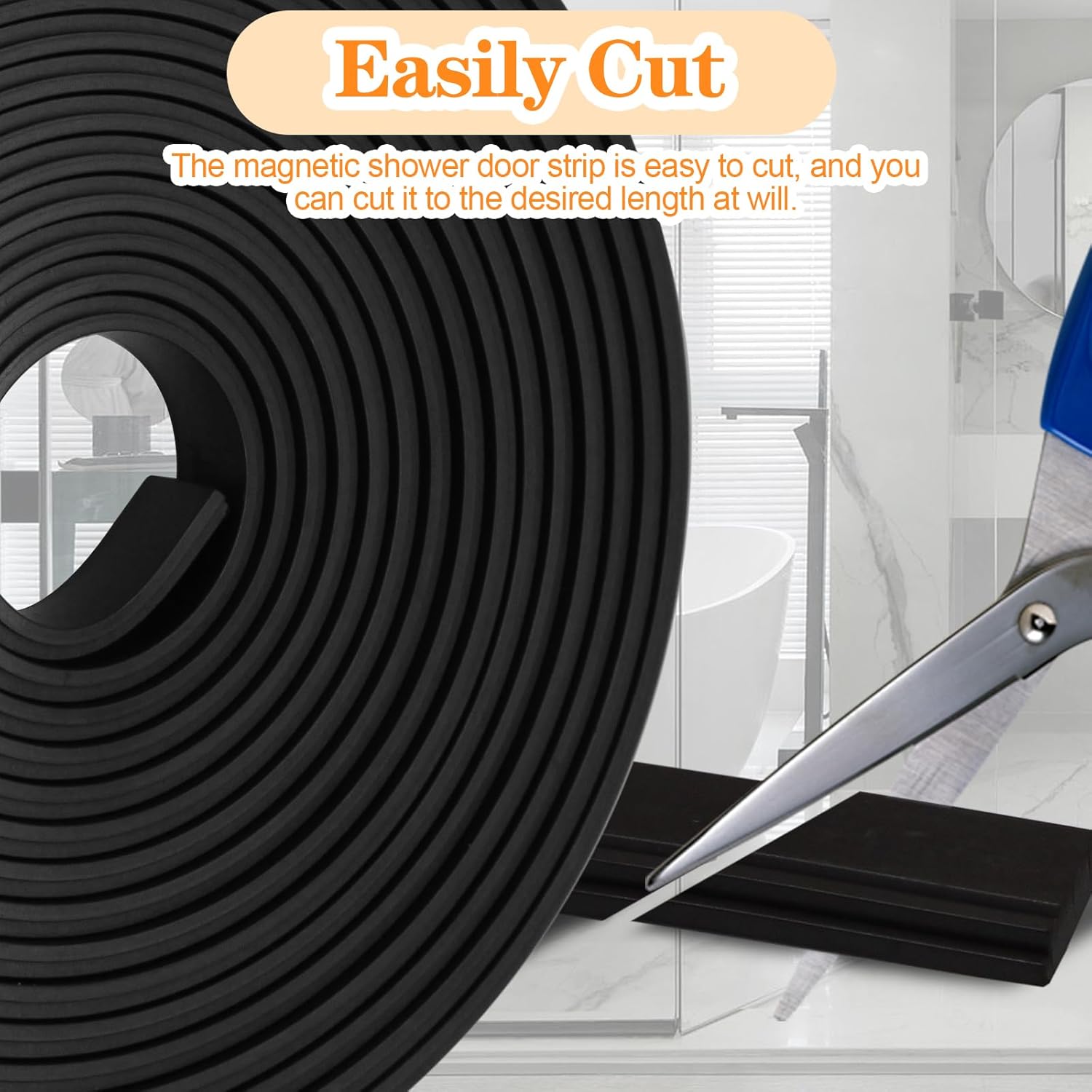 Biaungdo 134 Inch Flexible Shower Door Magnetic Strip