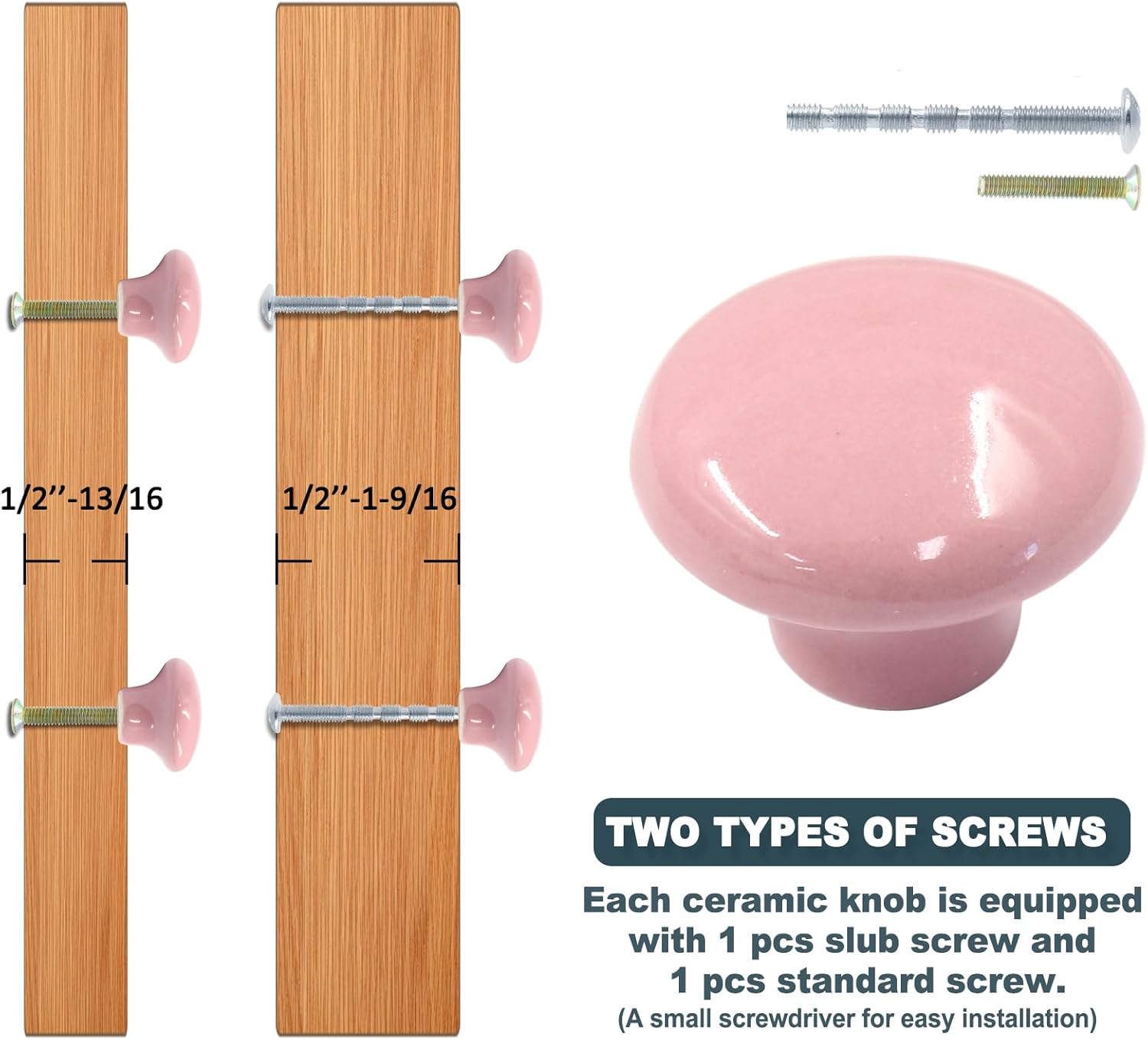 Biaungdo 10 Pack Ceramic Door Knobs