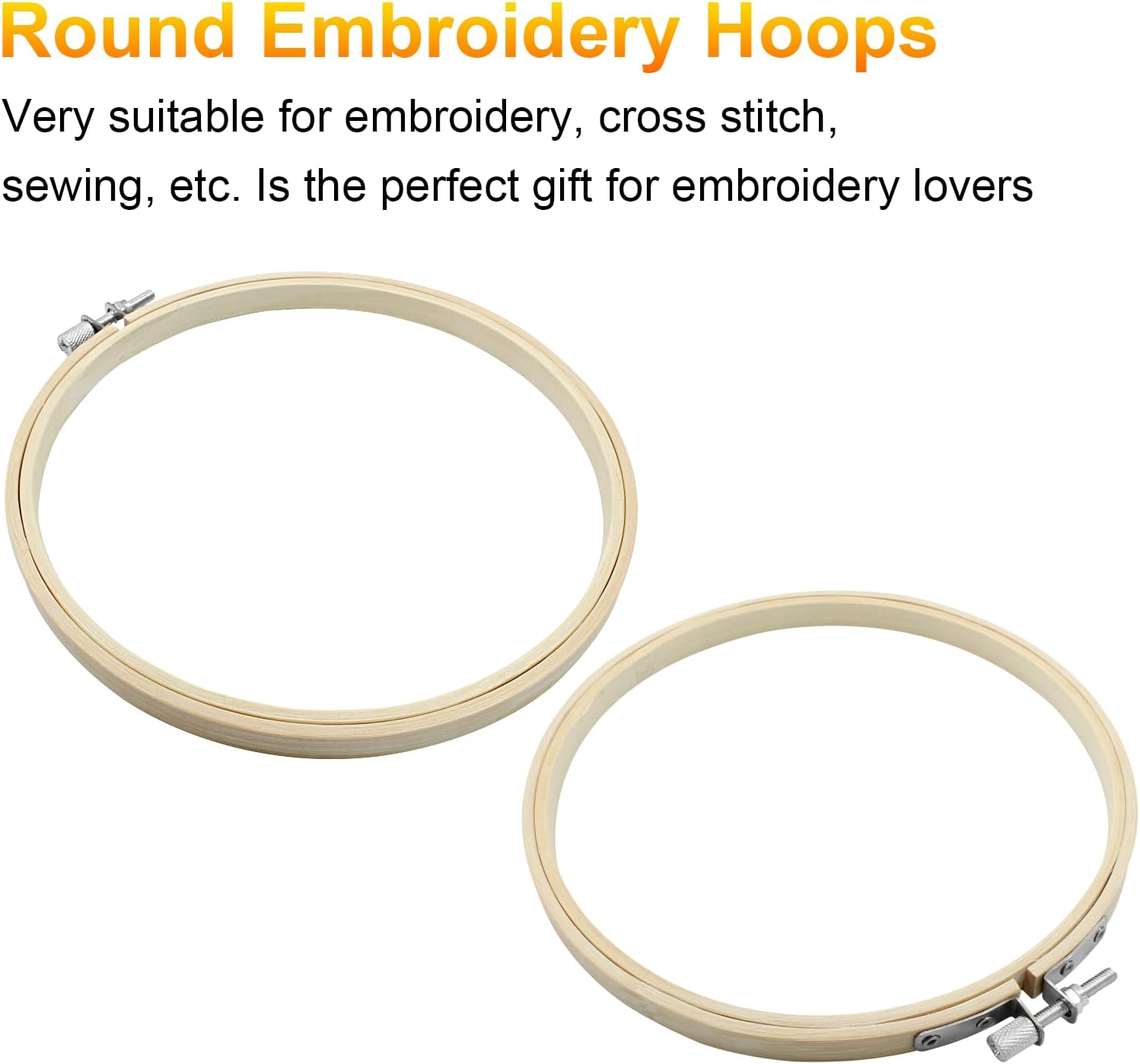 Biaungdo 6 Pieces 6 Inch Embroidery Hoops