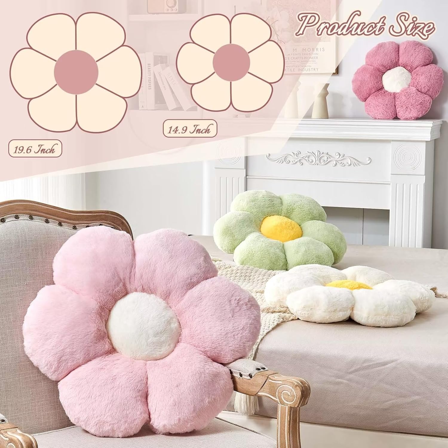 Pink Flower Pillow