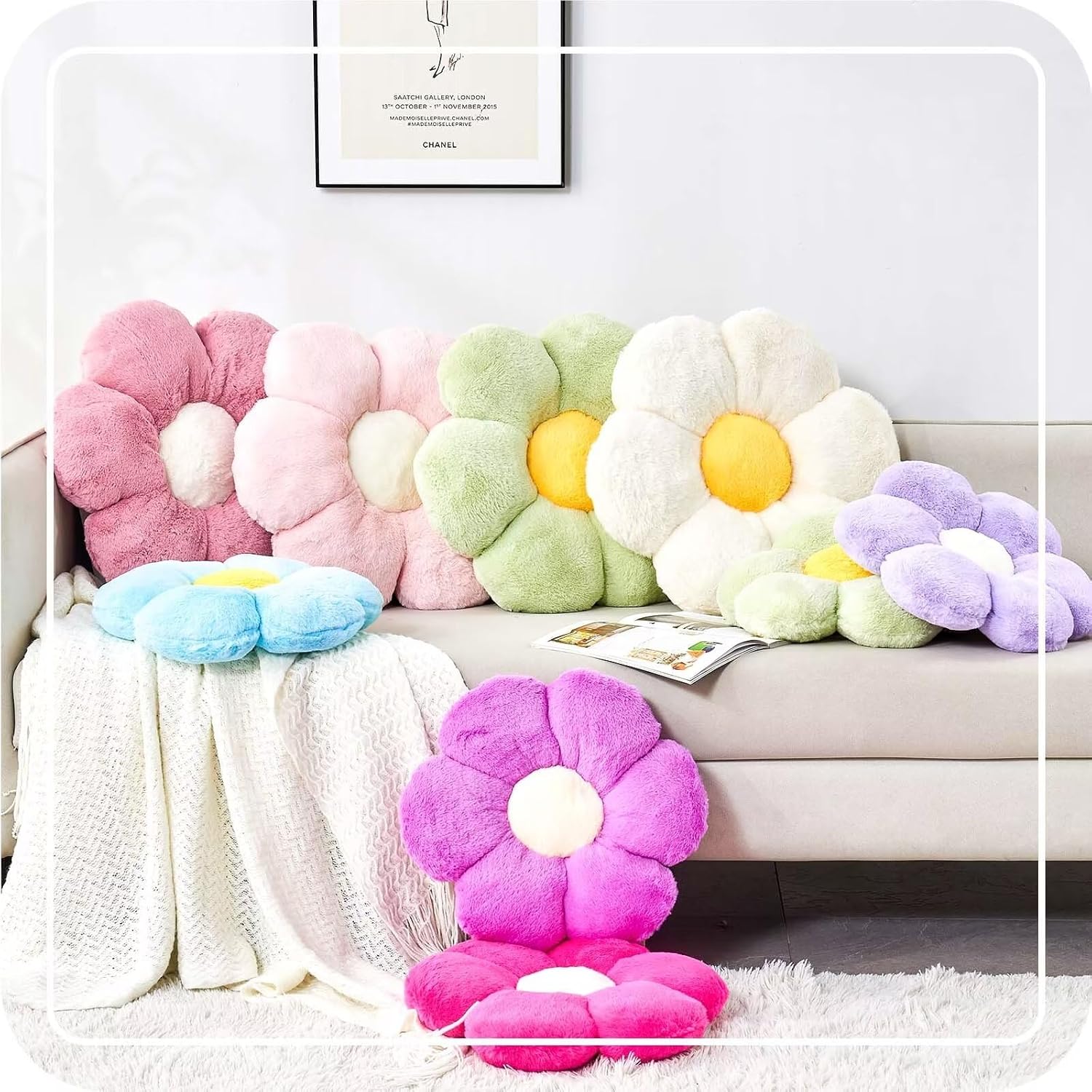 Pink Flower Pillow