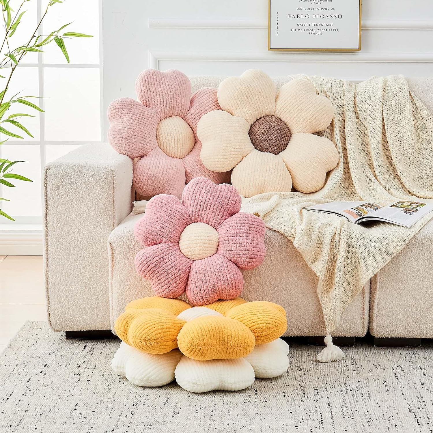 Flower Throw Pillow