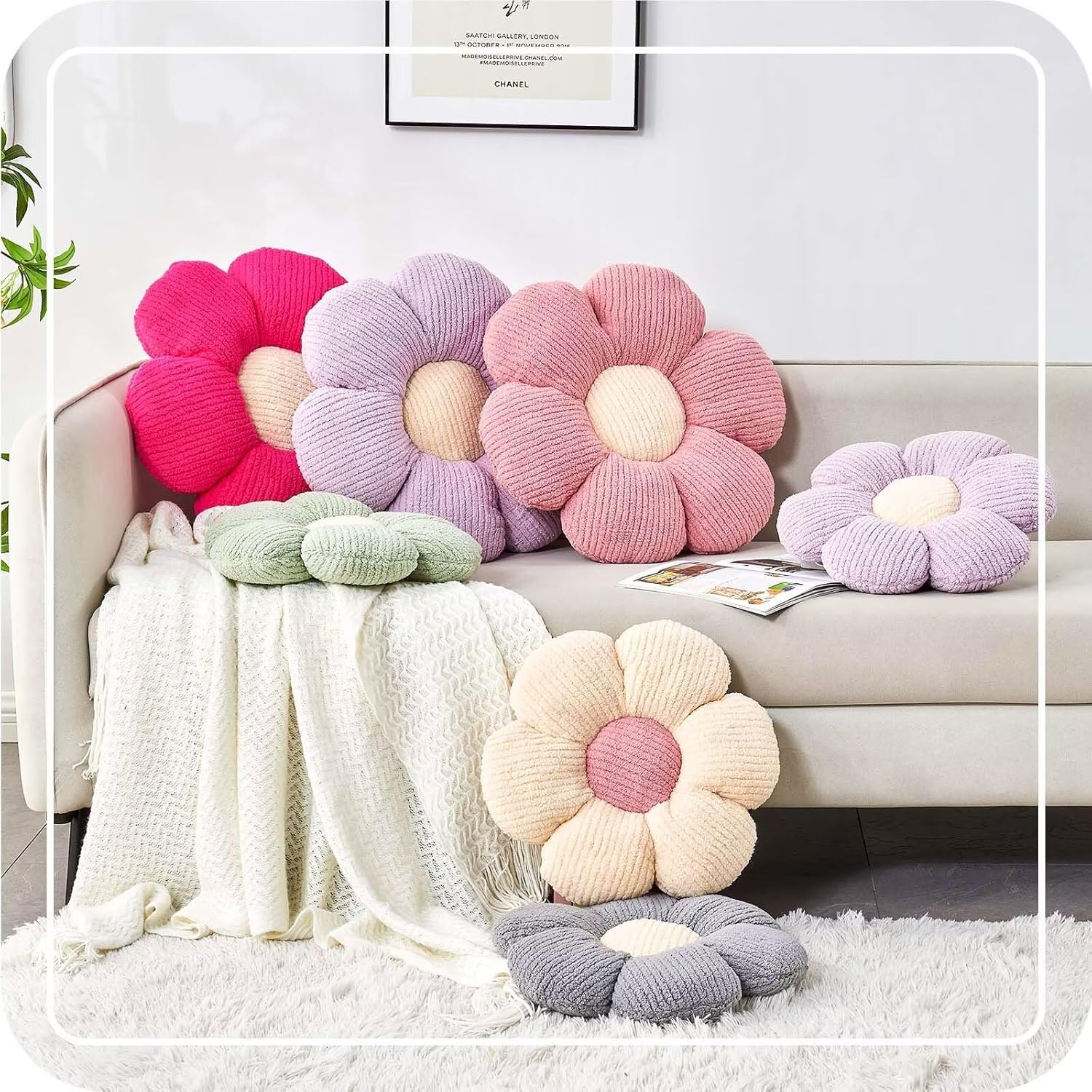 Flower Throw Pillow