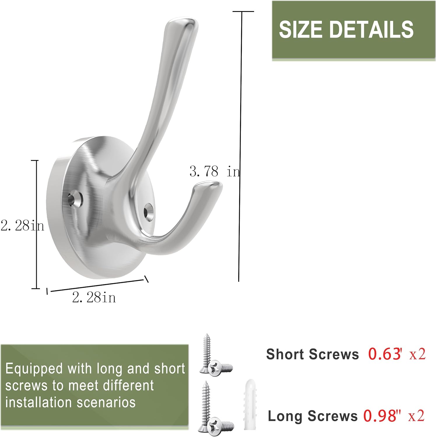 Brushed Nickel Wall Hooks Towel Hooks