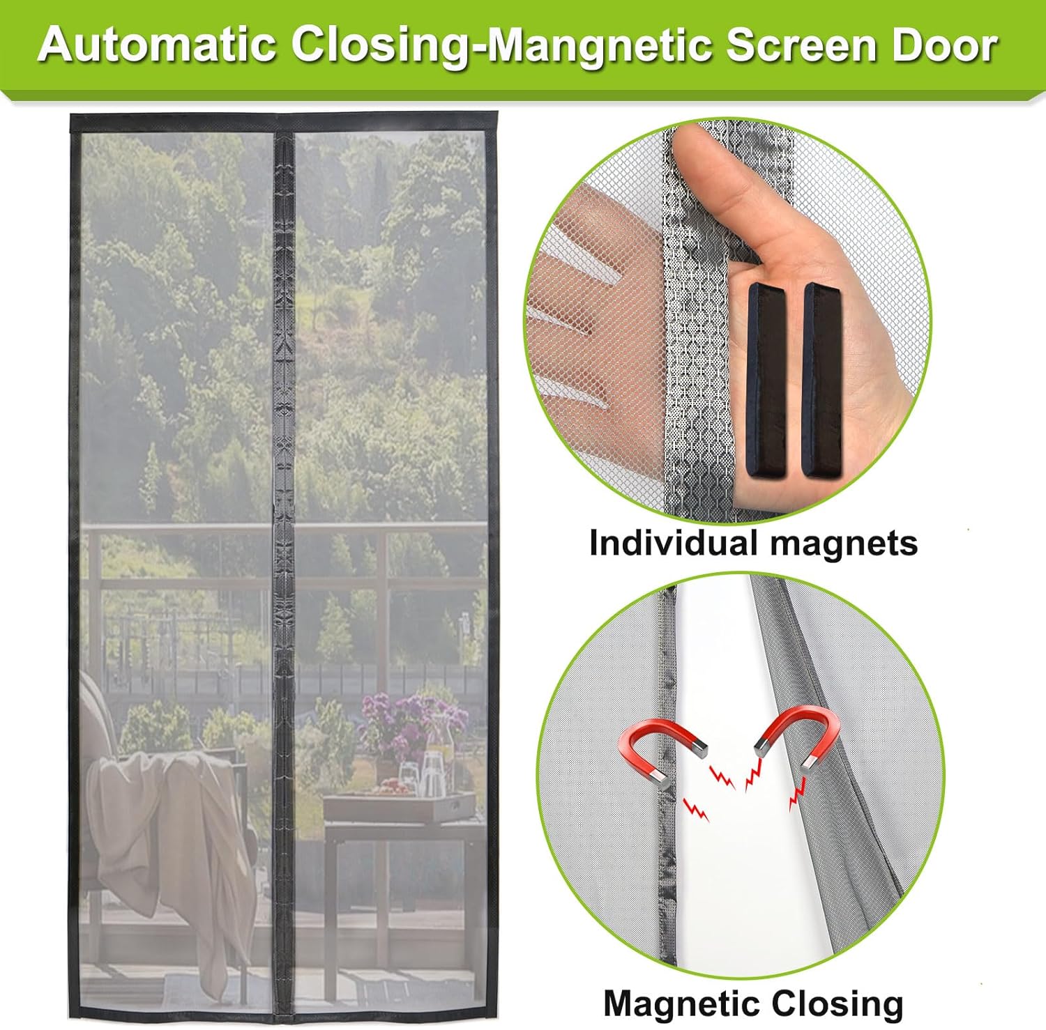 Magnetic Screen Door Self Closing