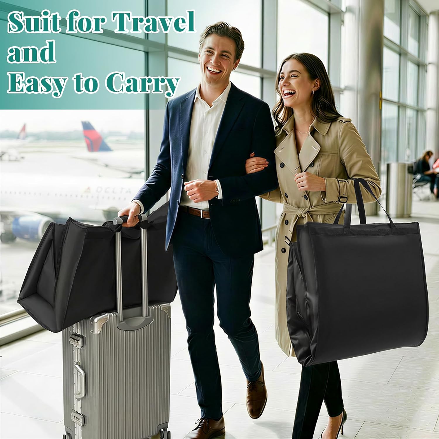 LANDNEOO 65" Long Garment Bags for Travel