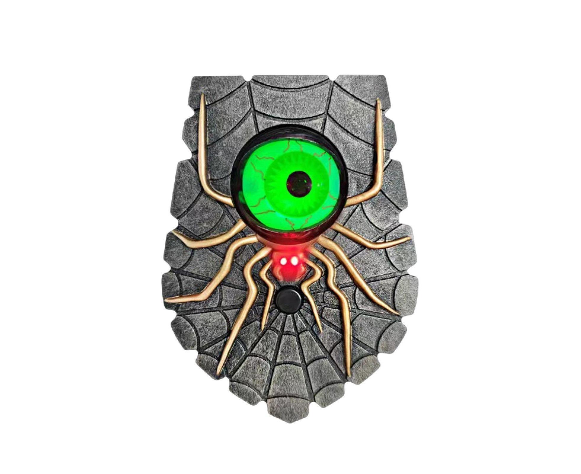 Halloween Doorbell Horror Realistic Big Eyeball Terrifying Vivid Spider Decorative Hanging Sounding Energy-saving Spider Doorbell for Halloween-Green Halloween Doorbell Horror Realistic Big Eyeball Terrifying Vivid Spider Decorative Hanging Sounding Energy-saving Spider Doorbell for Halloween-Green