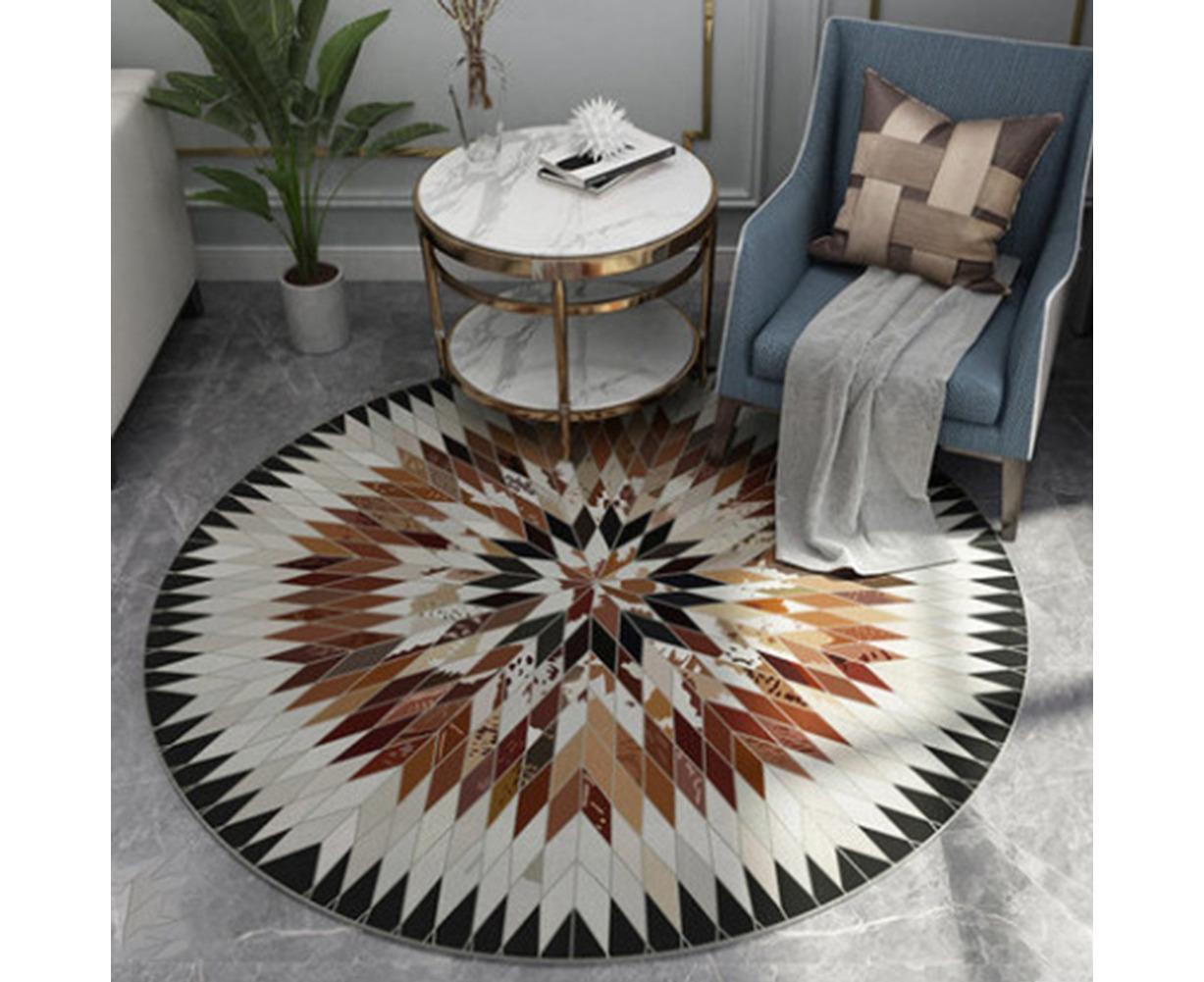 Round Shape Waterproof Non-slip Living Room Bedroom Floor Rug Carpet Blanket