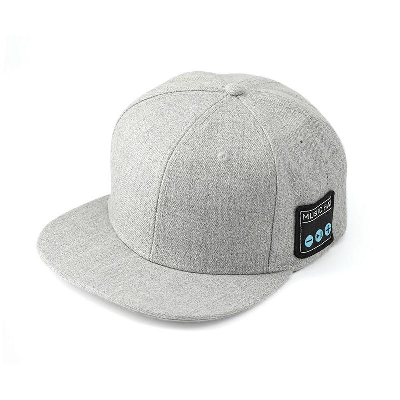 Light Gray Wireless Bluetooth Hat - Sports Cap with Dual Speakers, Bluetooth 5.4,Outdoor Music Hat for Running,Jogging,and Sports