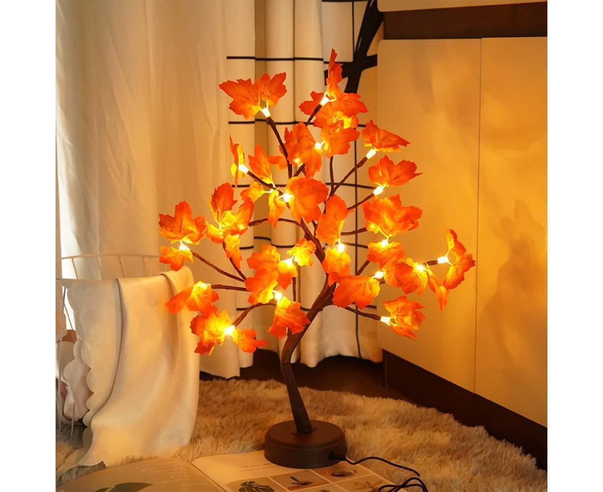 Night Lights -24 Led Lights Maple Leaf Tree Lights Night Lights -24 Led Lights Maple Leaf Tree Lights