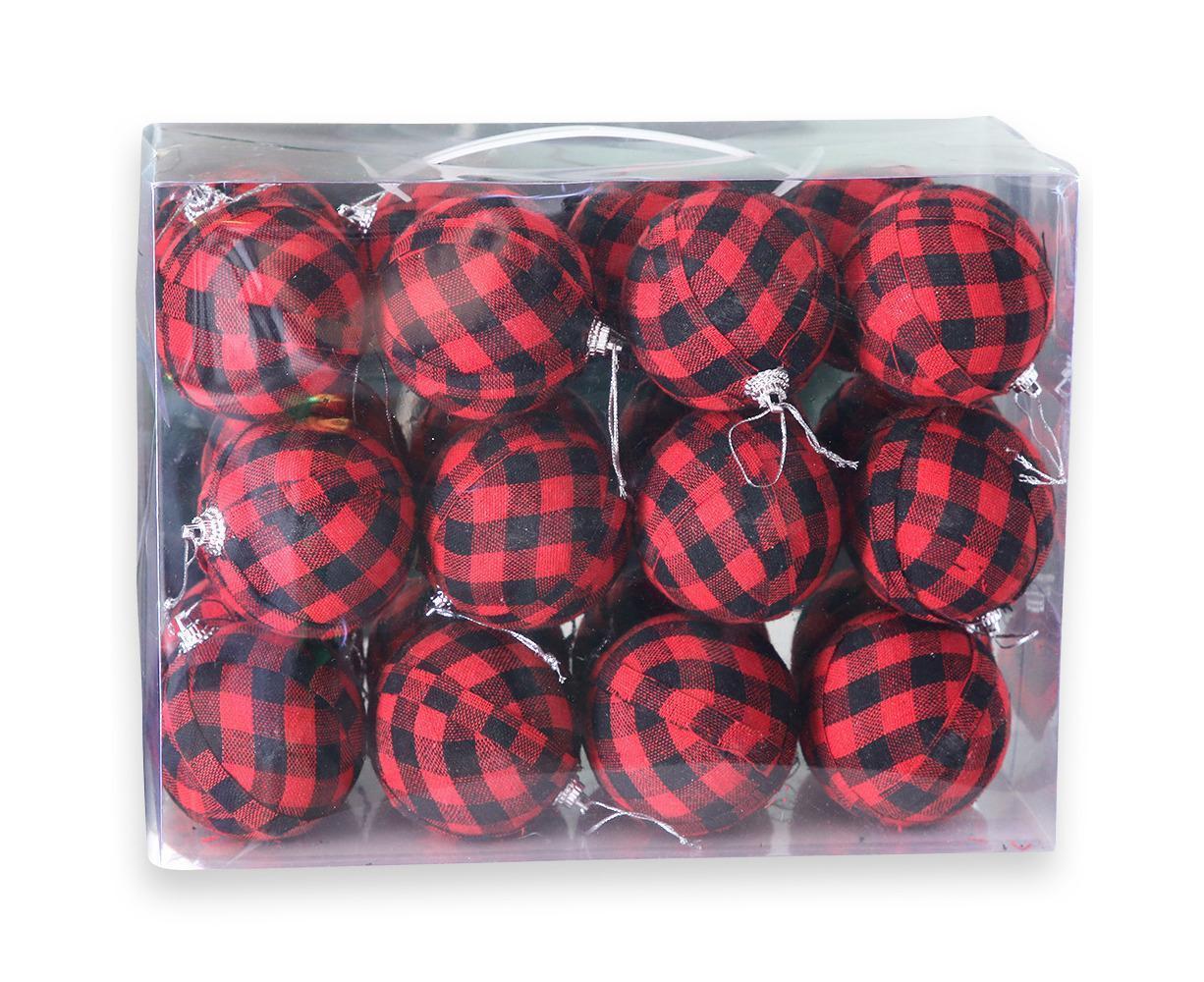 Plaid Ball Ornaments Christmas Decor Fabric Wrapped Balls Xmas Holiday For Home Decoration Plaid Ball Ornaments Christmas Decor Fabric Wrapped Balls Xmas Holiday For Home Decoration