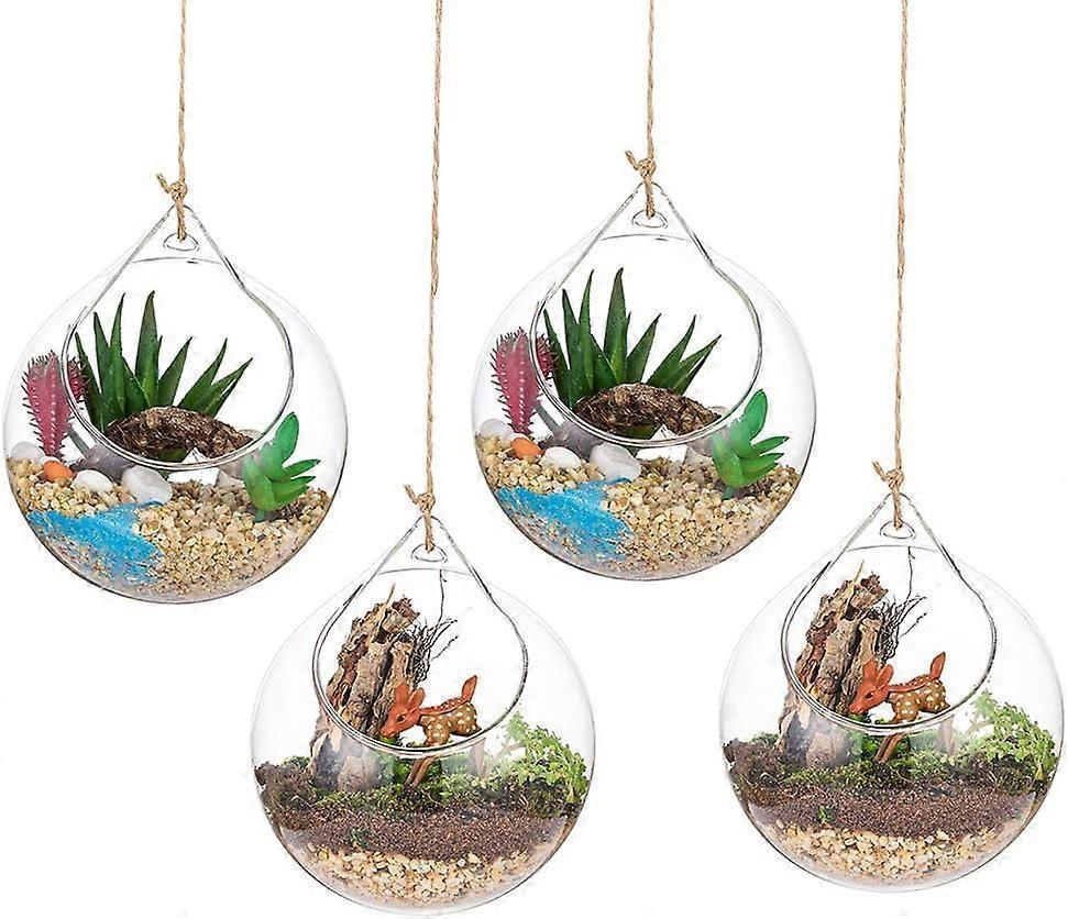 4pcs Hanging Glass Terrarium 4pcs Hanging Glass Terrarium