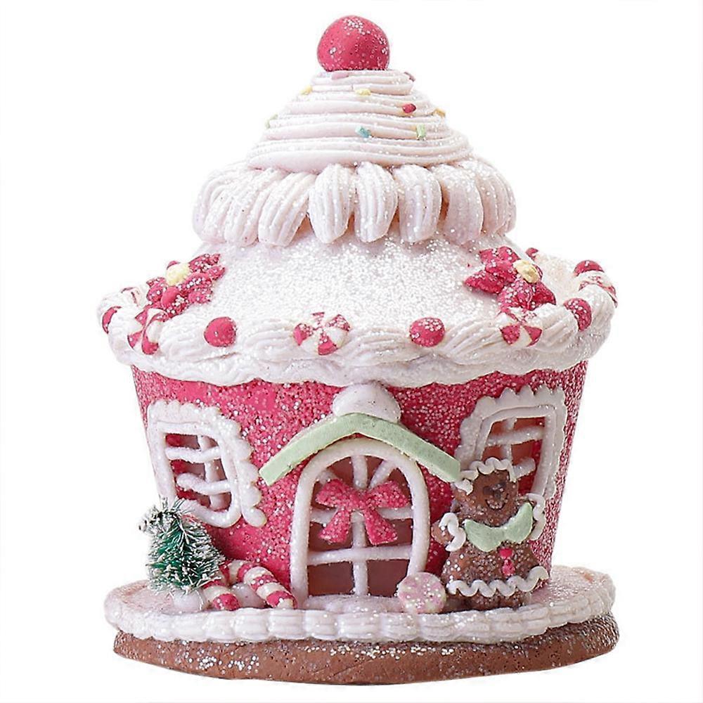 Decorative gingerbread house Christmas decoration for the Christmas tree with a castle candy Decorative gingerbread house Christmas decoration for the Christmas tree with a castle candy