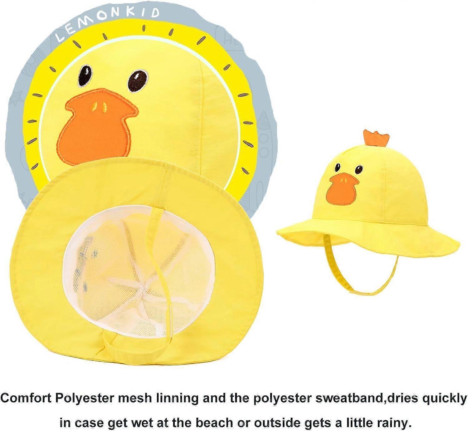 Cotton Animal Babies Bucket babies Sun Hats UPF 50+ Summer Hats Sun Protection for babies Babies babiess babiess Girls-Yellow 54cm