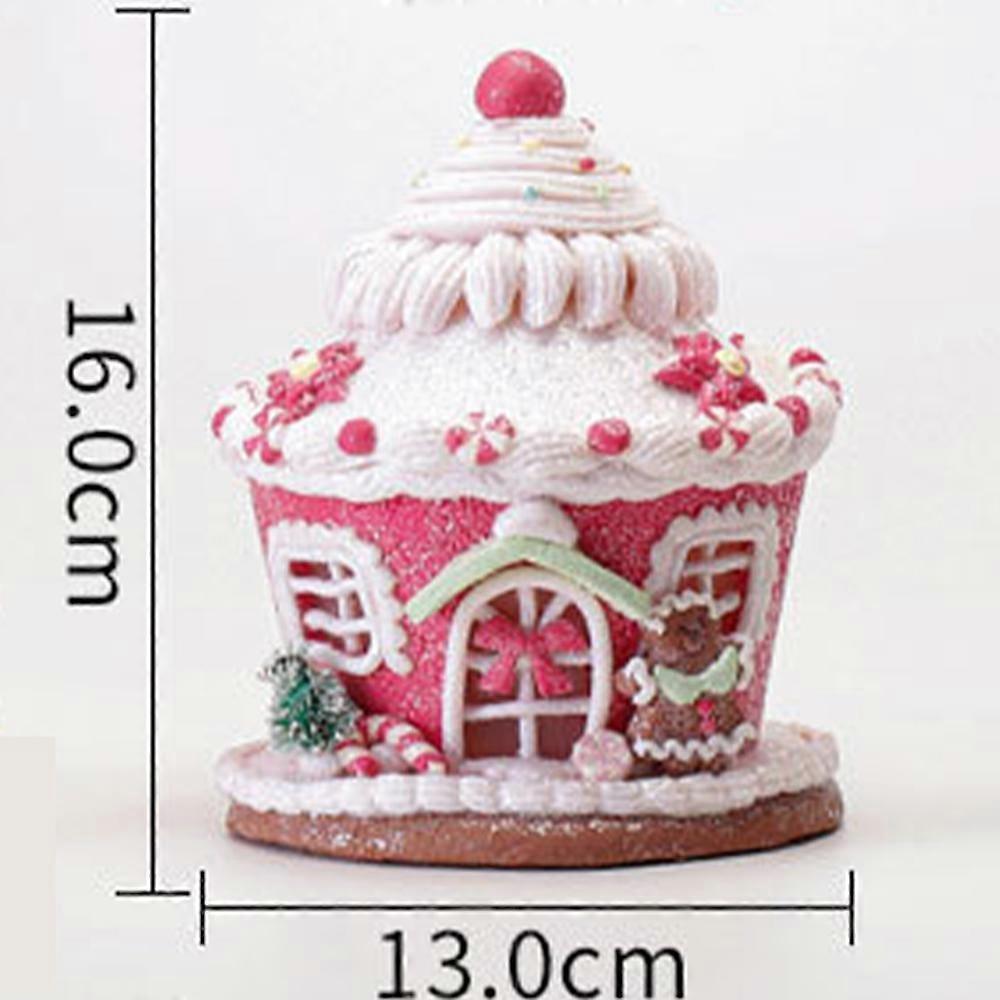 Decorative gingerbread house Christmas decoration for the Christmas tree with a castle candy