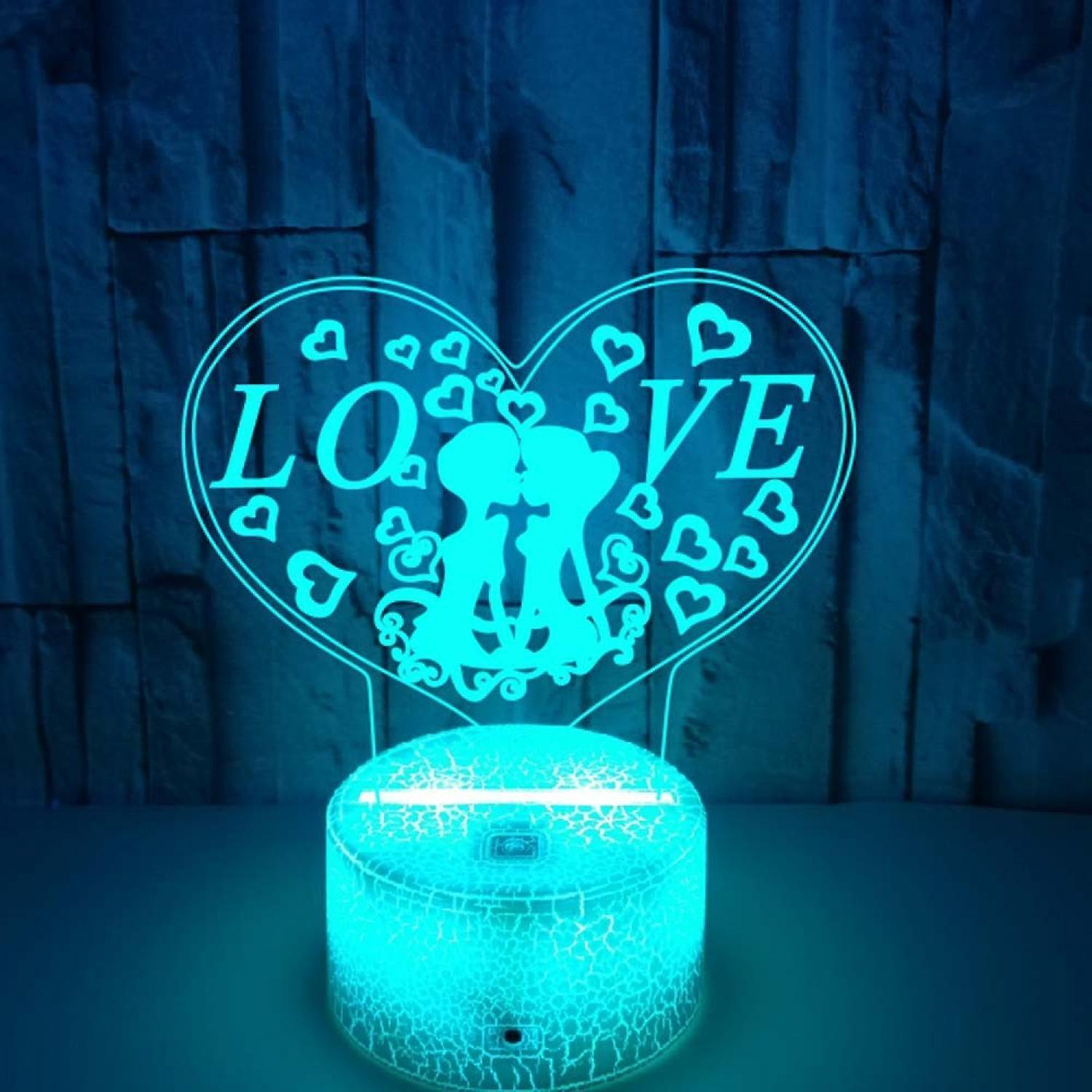 Love 3D night light 3D Illusion Acrylic Lamp Visu