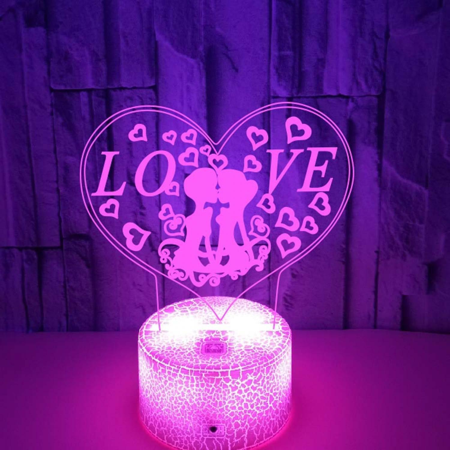 Love 3D night light 3D Illusion Acrylic Lamp Visu