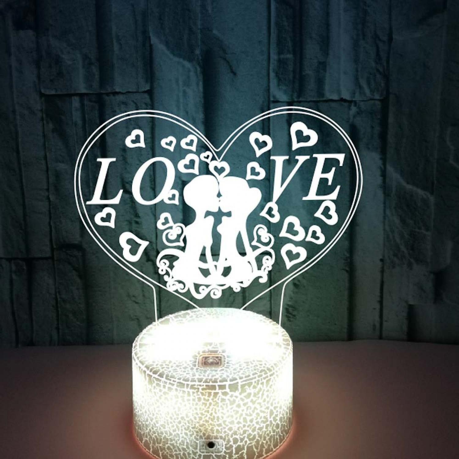 Love 3D night light 3D Illusion Acrylic Lamp Visu
