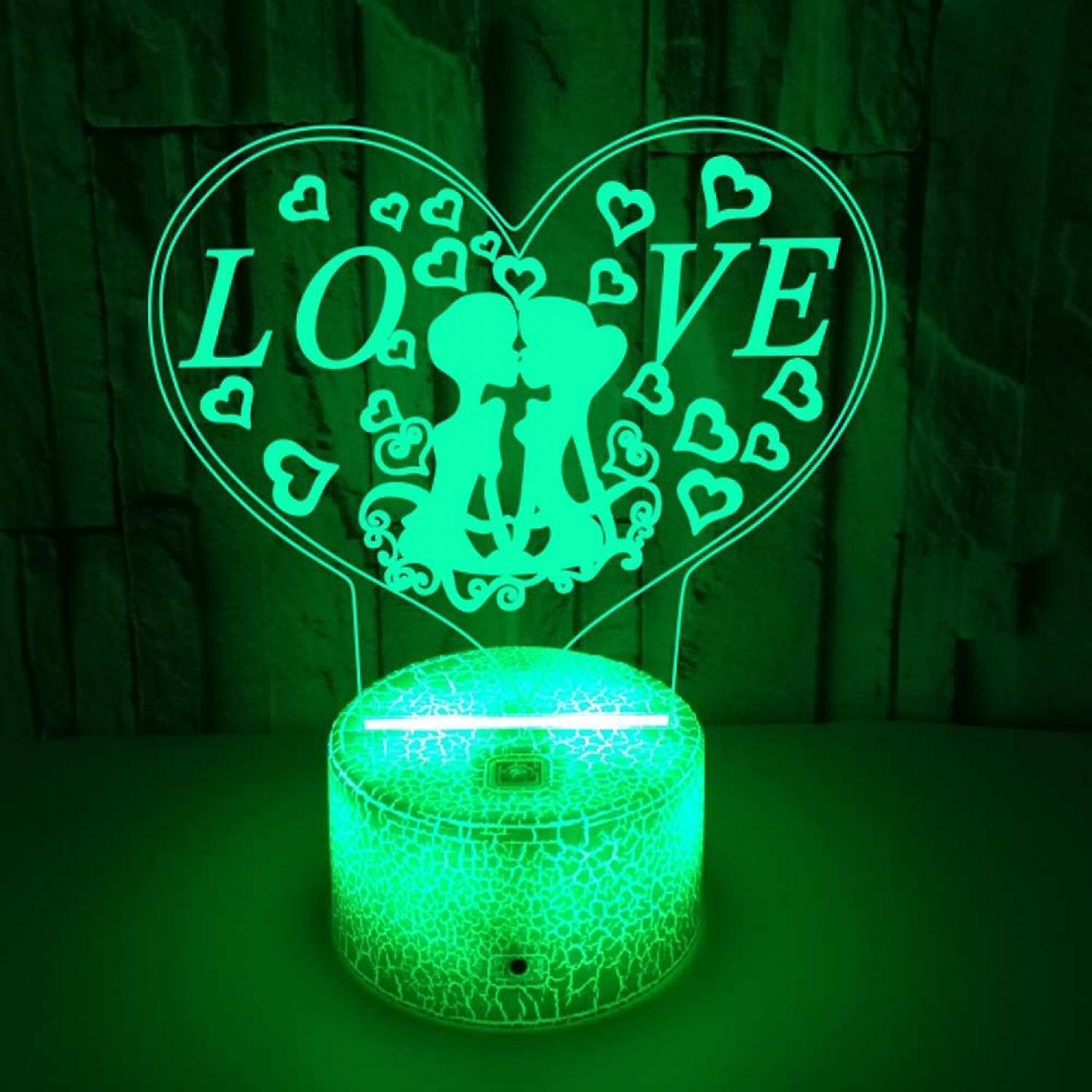 Love 3D night light 3D Illusion Acrylic Lamp Visu