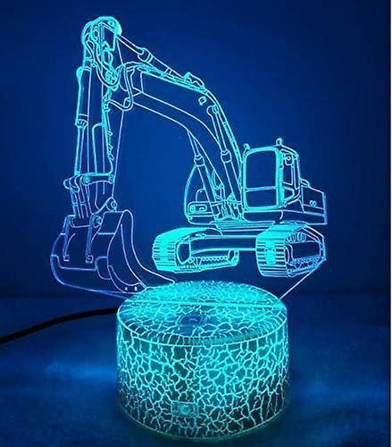 JUSCH 3D Excavtor Car Truck Night Light Table Desk Optical Illusion JUSCH 3D Excavtor Car Truck Night Light Table Desk Optical Illusion