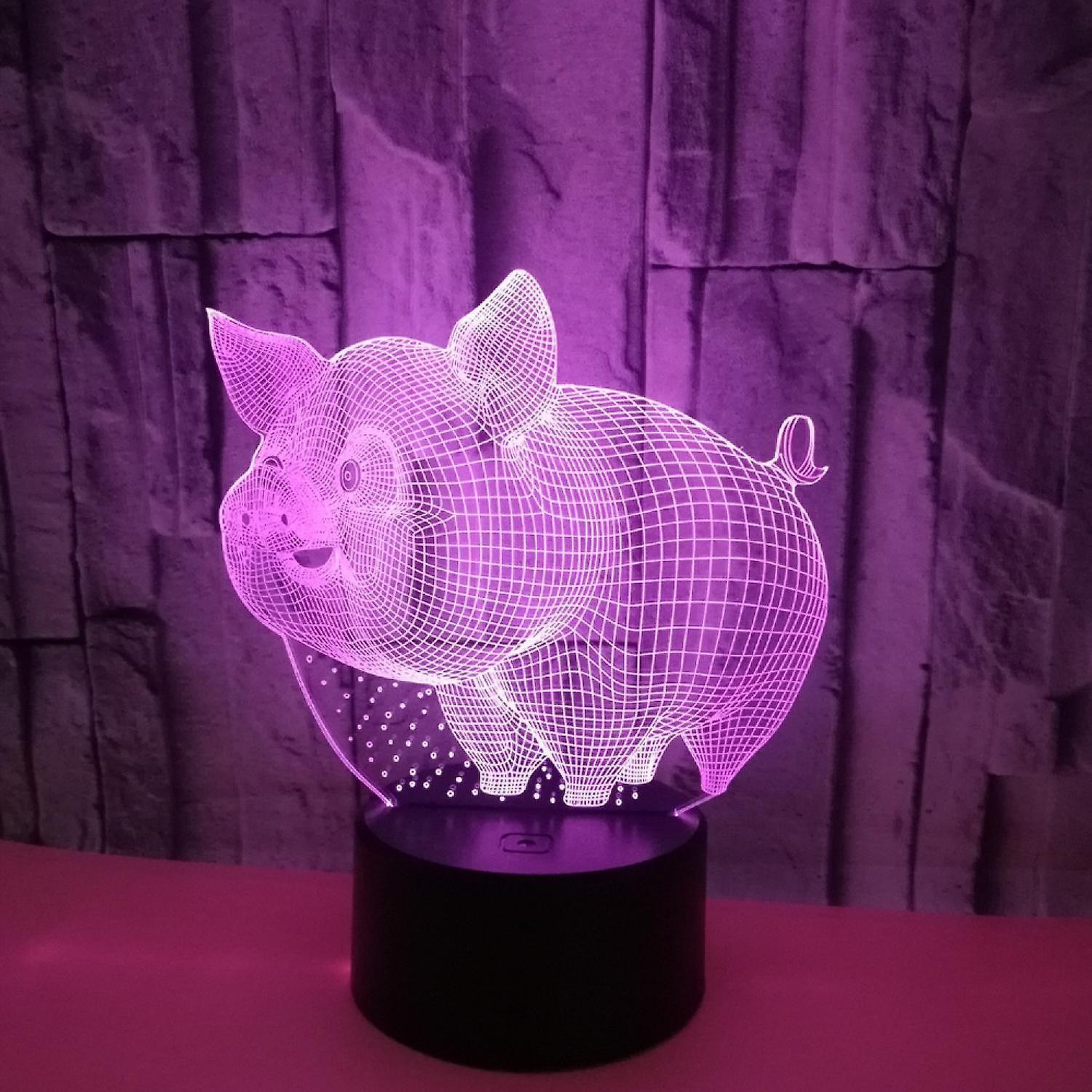 JUSCH Pig Night Light 3D Illusion Lamp Touch 7 Color Changing Bed Room Decor Girl babies Birthday Present Toys Pigs Gifts B091-1111 JUSCH Pig Night Light 3D Illusion Lamp Touch 7 Color Changing Bed Room Decor Girl babies Birthday Present Toys Pigs Gifts B091-1111