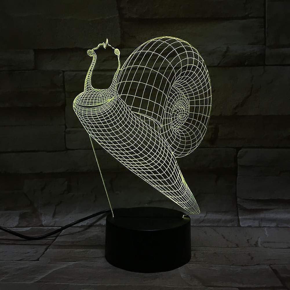 Night Light 3D Snail Night Light Led Touch Switch Decor Table Desk Optical Illusion Lamps 7 Color Changing Lights LED Bedside Desk Lamp Night Light 3D Snail Night Light Led Touch Switch Decor Table Desk Optical Illusion Lamps 7 Color Changing Lights LED Bedside Desk Lamp