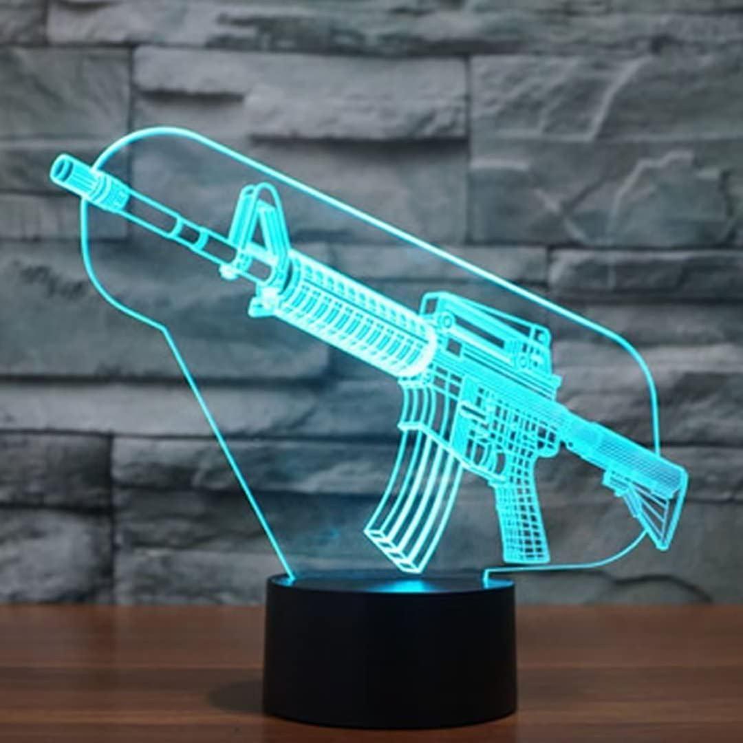 3D Gun Optical Illusion Night Light