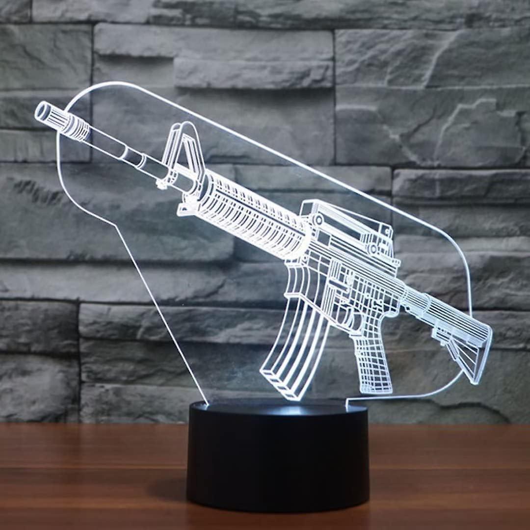 3D Gun Optical Illusion Night Light