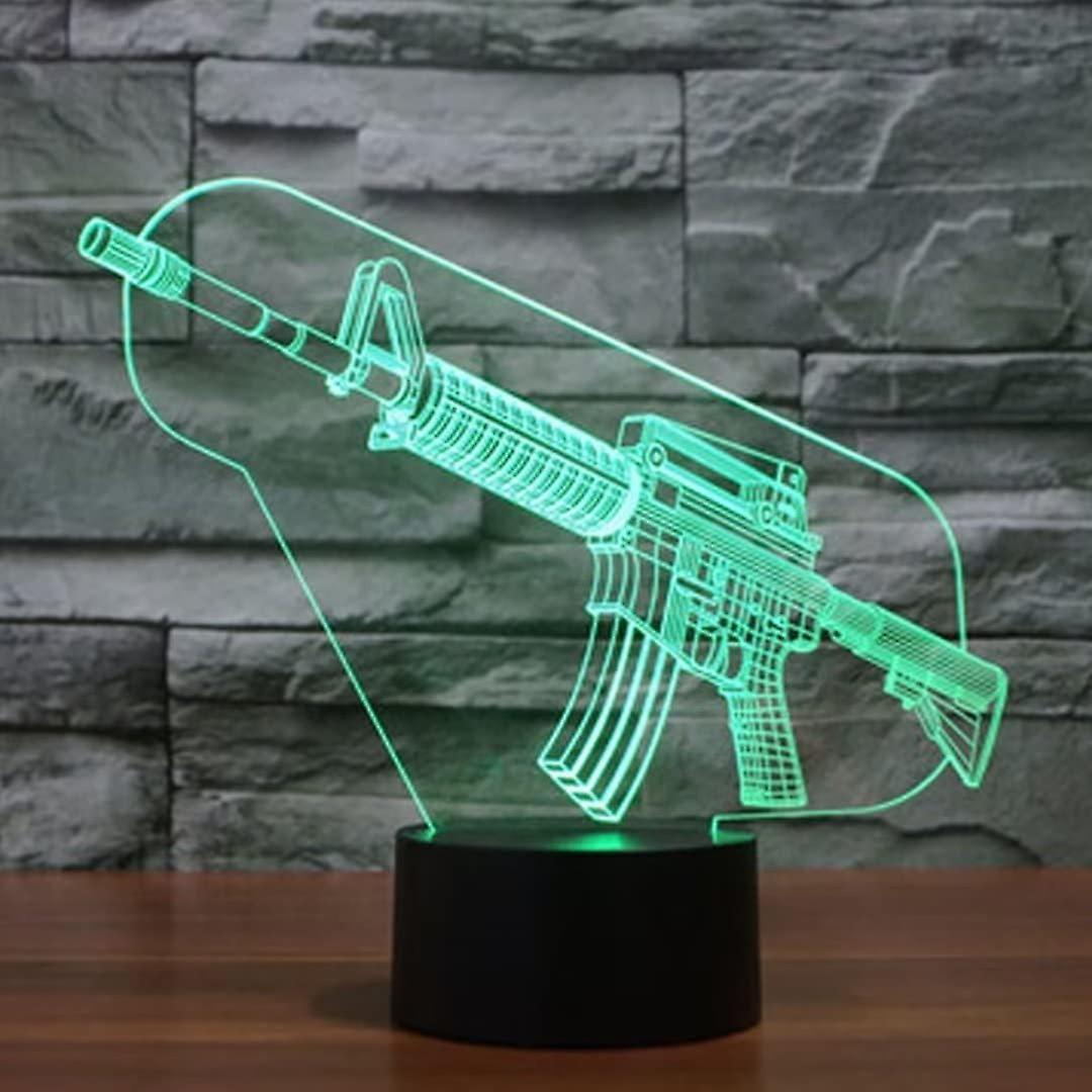 3D Gun Optical Illusion Night Light