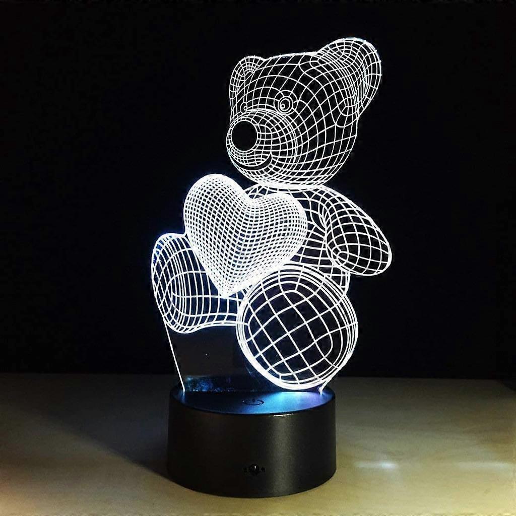 3D Optical Illusion Lamp LED 7 Colors Touch Switch Changing Night Light For Bedroom Home Decoration