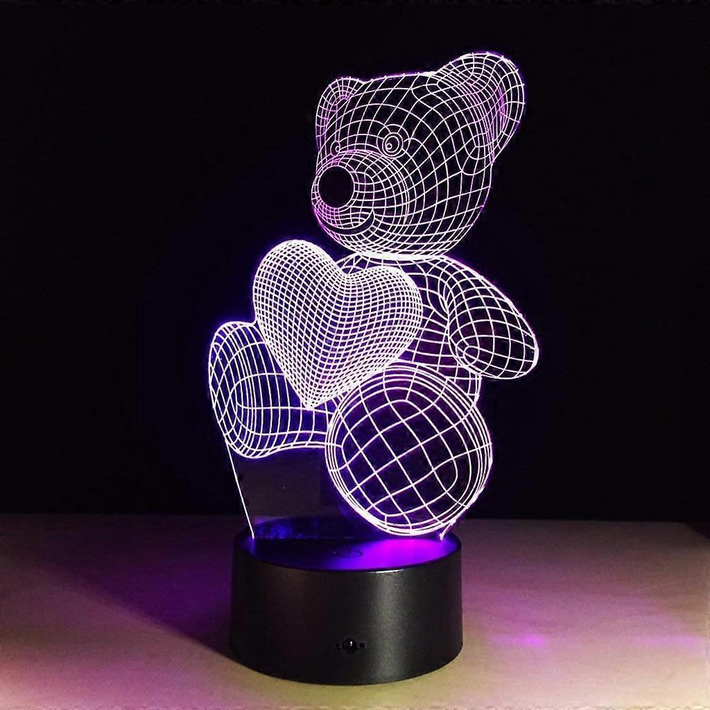 3D Optical Illusion Lamp LED 7 Colors Touch Switch Changing Night Light For Bedroom Home Decoration
