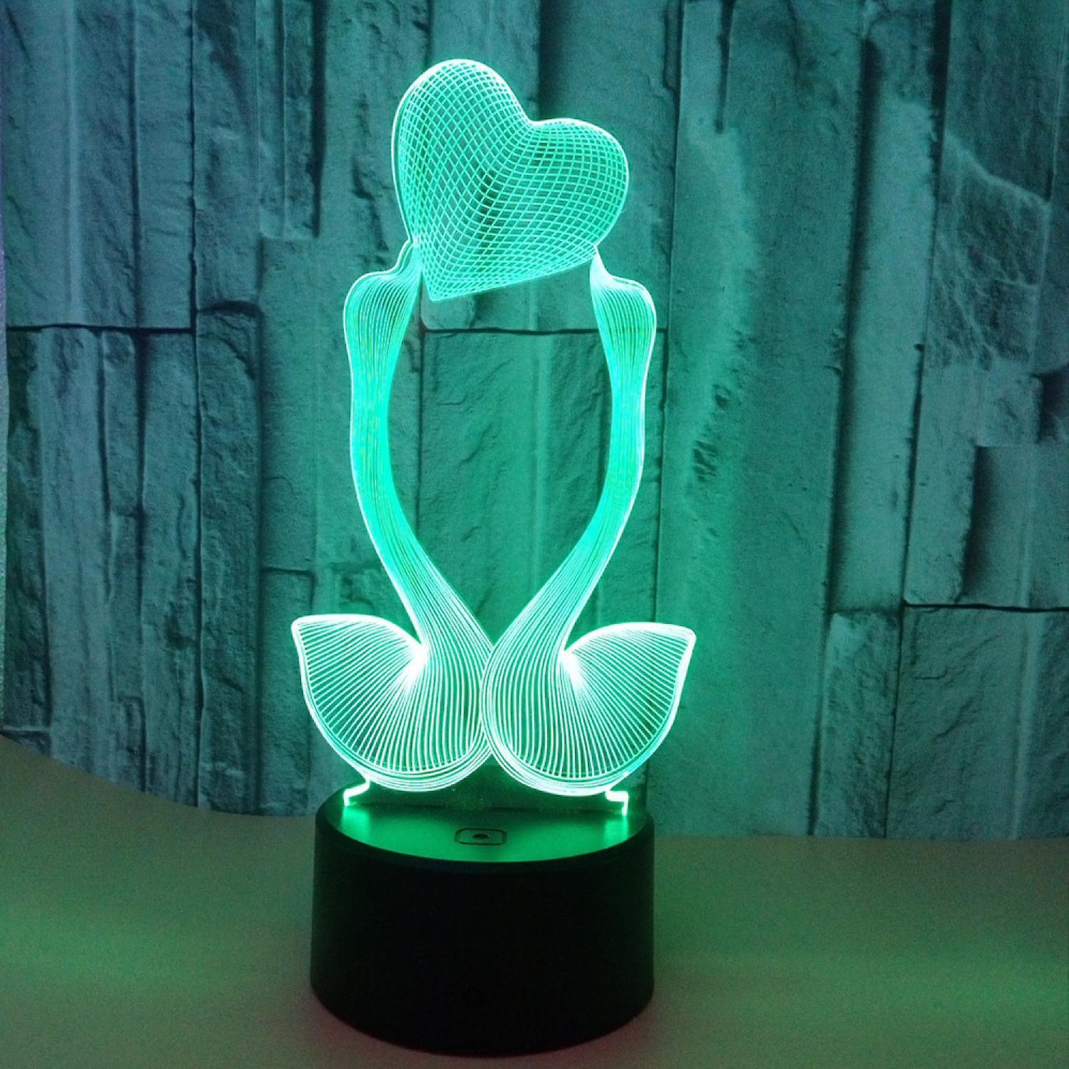 Optical Illusion 3D Love Swan Night Light 16 Color Optical Illusion 3D Love Swan Night Light 16 Color