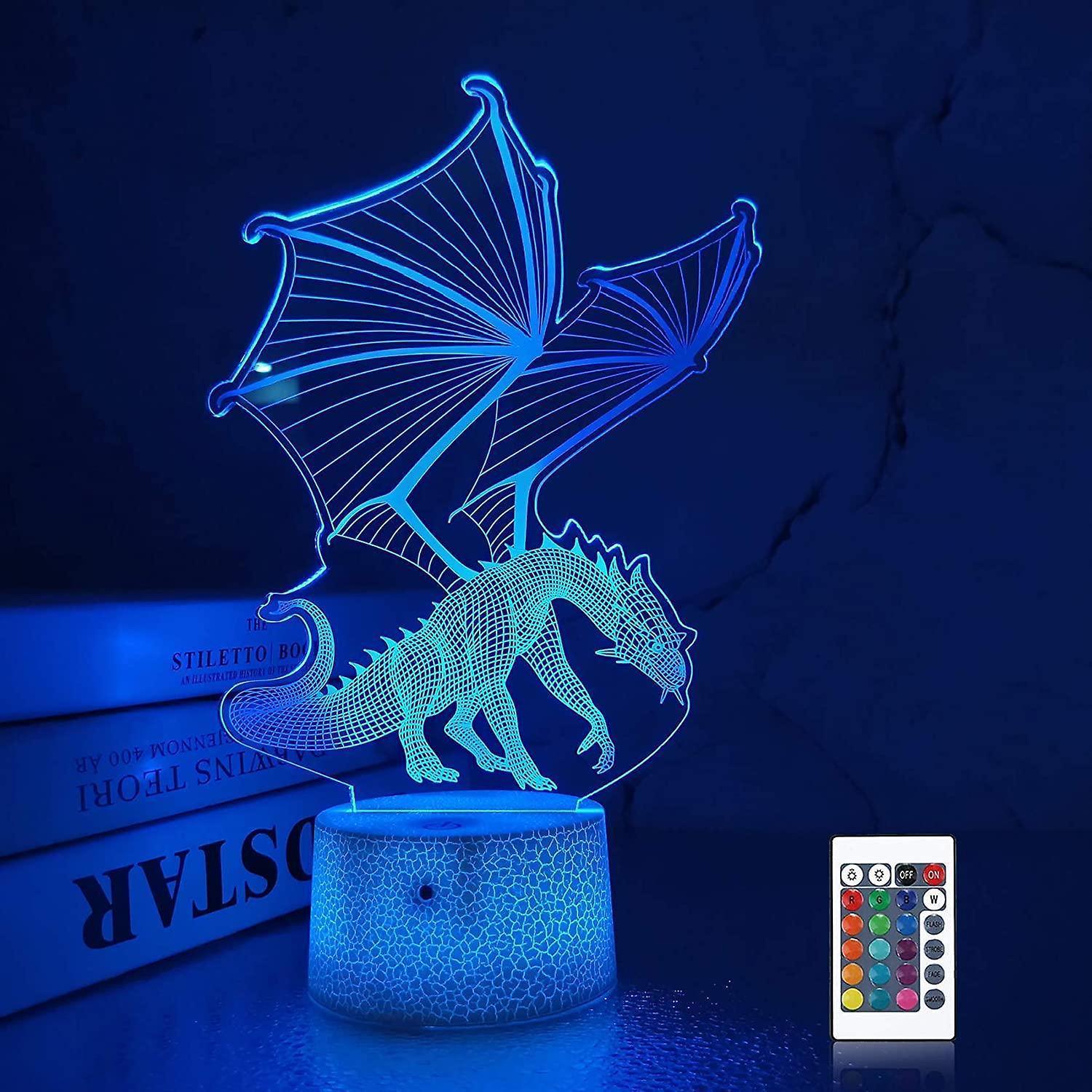 3D Dragon Lamp Night Light 3D Illusion lamp 16 Color