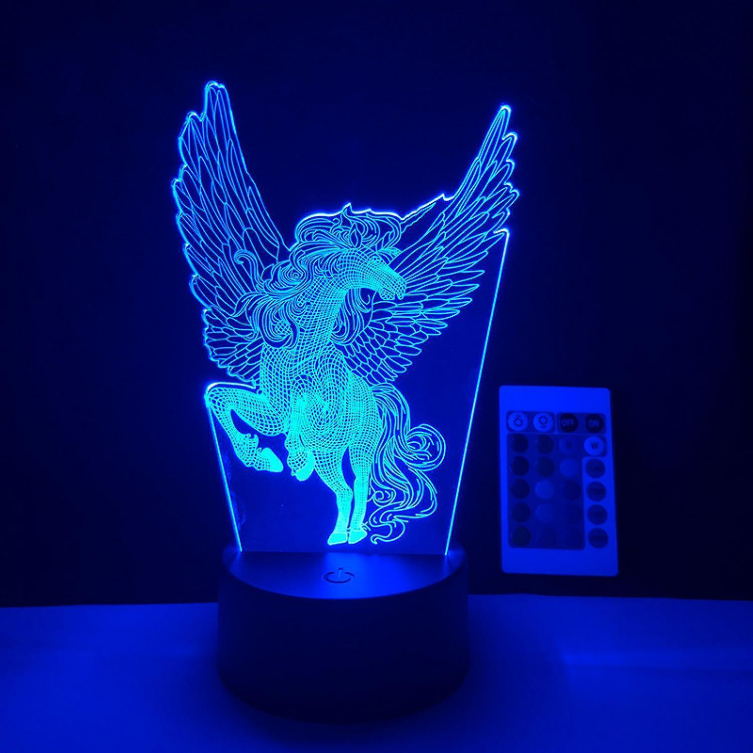 LED Night Light Unicorn Series 3D Illusion Lamp