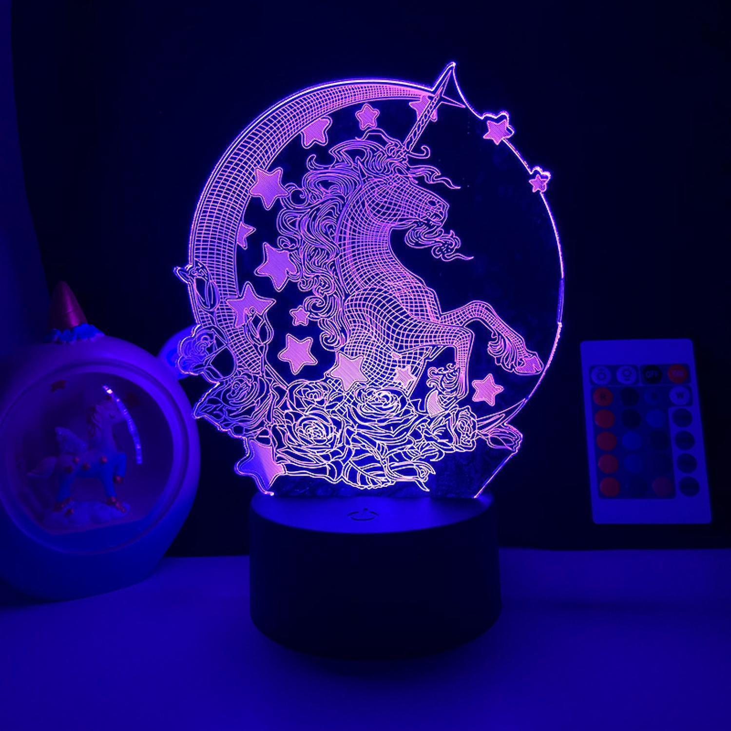LED Night Light Unicorn Series 3D Illusion Lamp