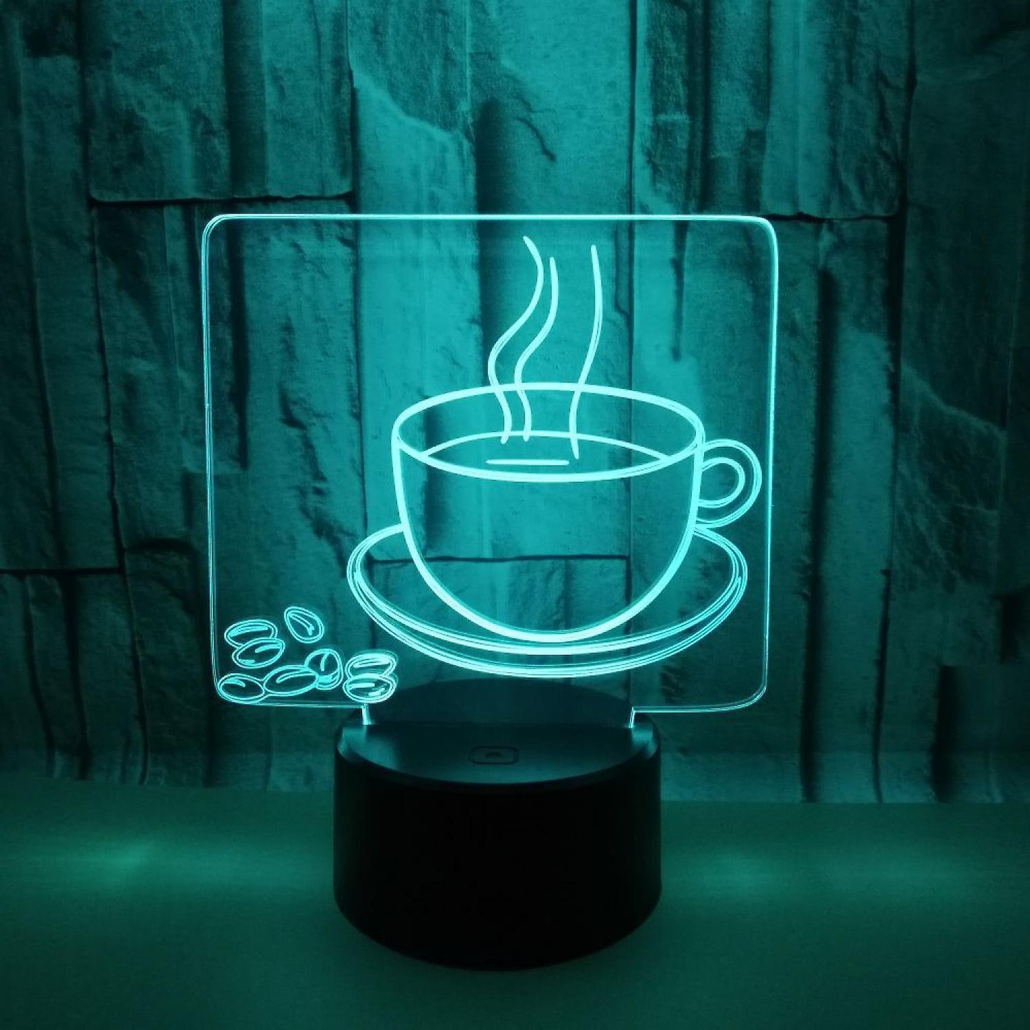 3D Coffee Night Light Led Light Optical Illusion 3D Coffee Night Light Led Light Optical Illusion