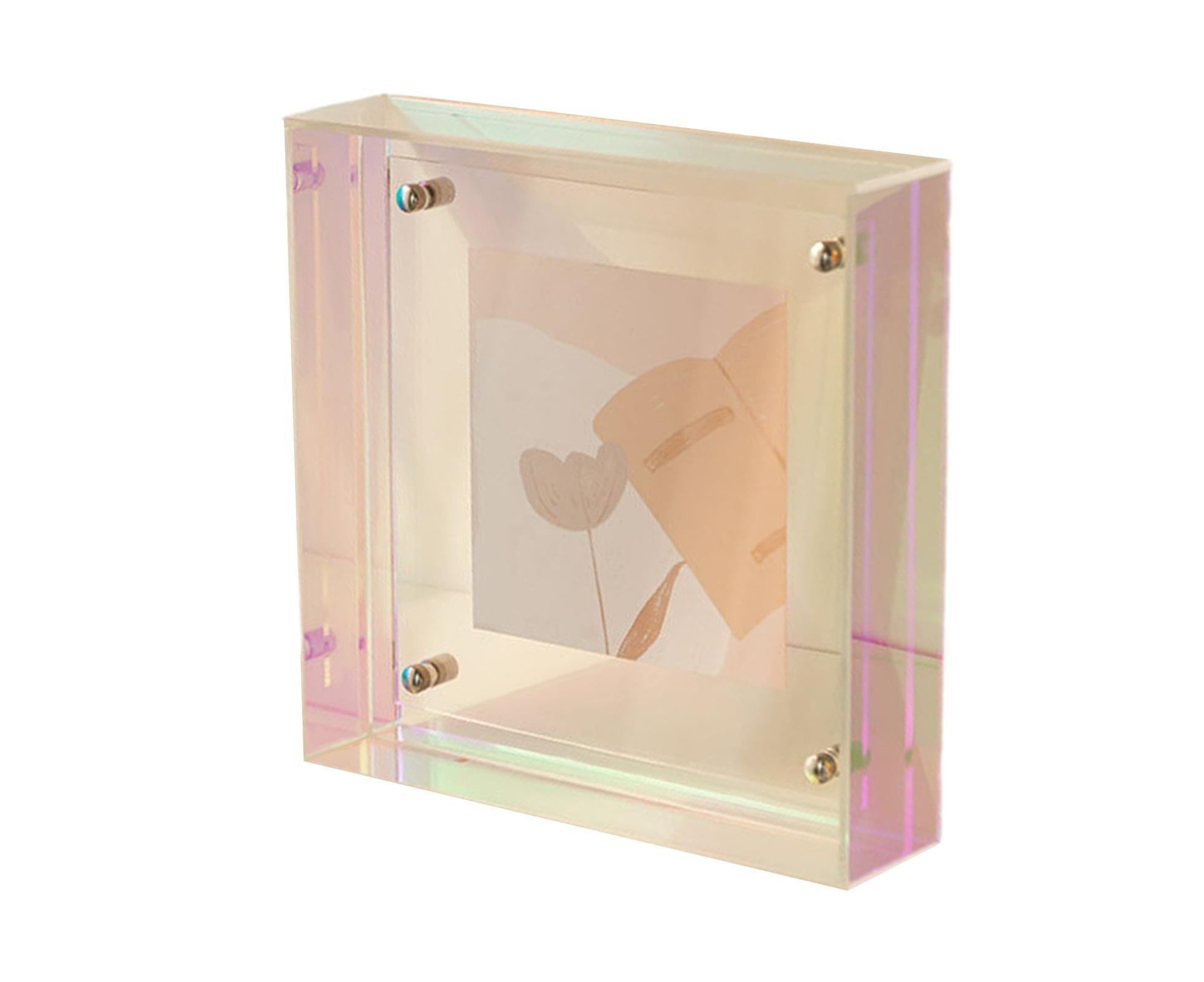 Dazzling Acrylic Photo Frame Ornaments Printing And Framing Creative Picture Frame Display DIY Wash Photos Home Decor - Transparent Dazzling Acrylic Photo Frame Ornaments Printing And Framing Creative Picture Frame Display DIY Wash Photos Home Decor - Transparent