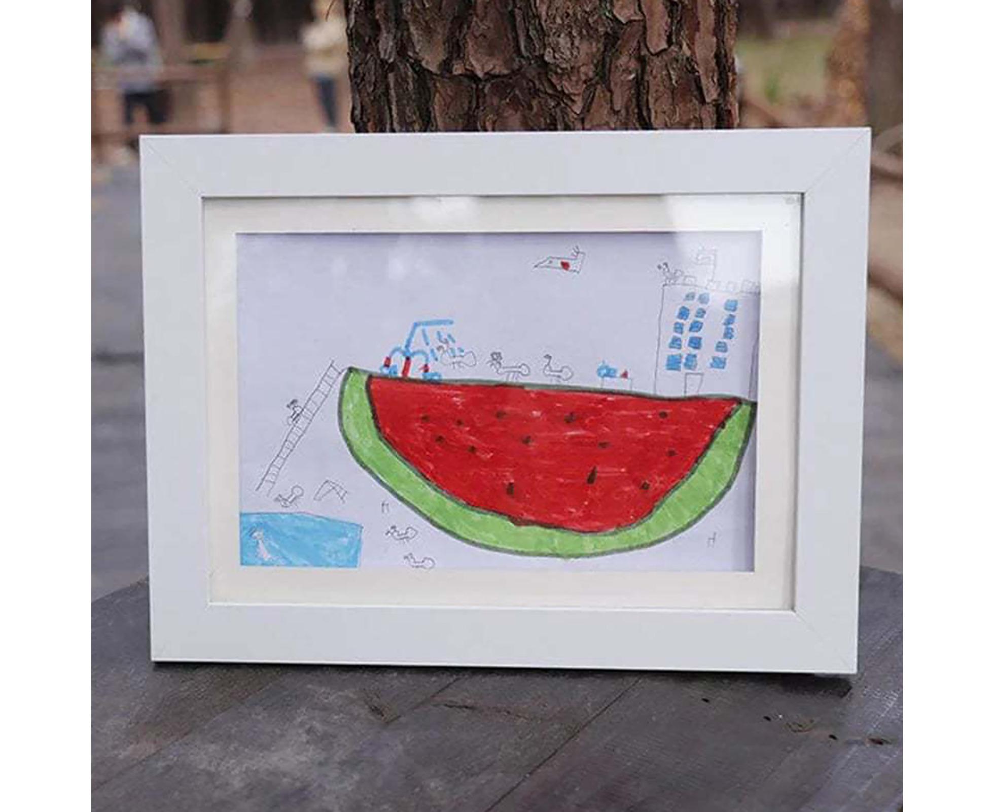 Flip Photo Frame Front Opening Picture Display Artwork Easy to Use Versatile Design Picture Display Stands - White