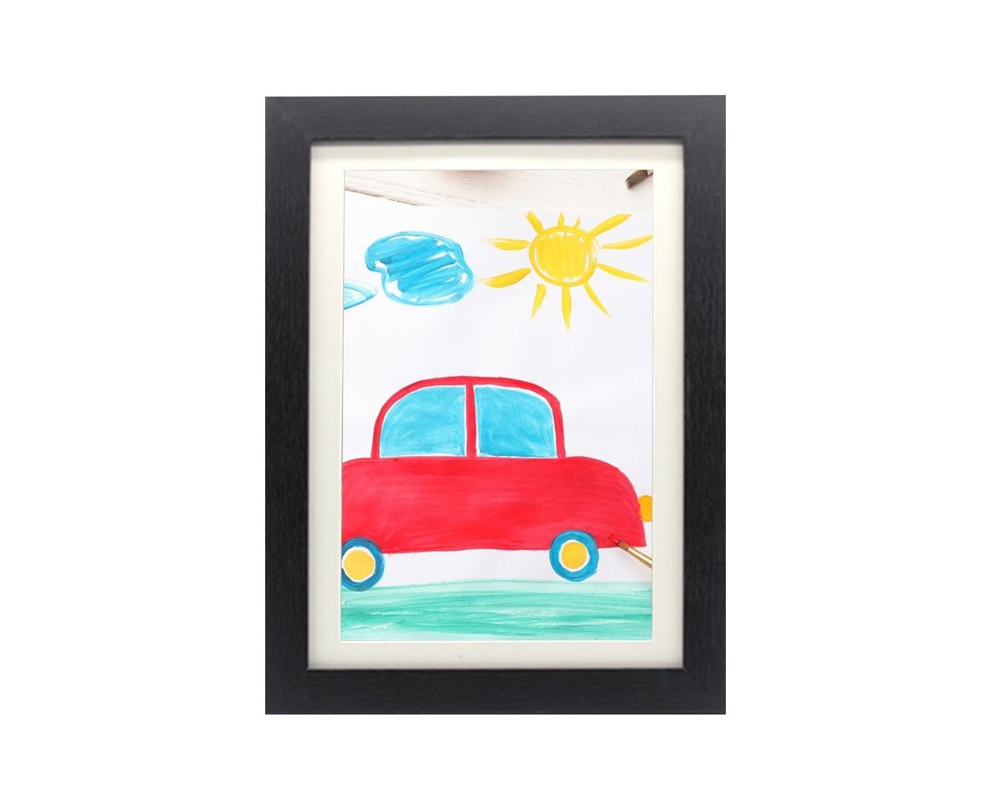 Flip Photo Frame Front Opening Picture Display Artwork Easy to Use Versatile Design Picture Display Stands - Black