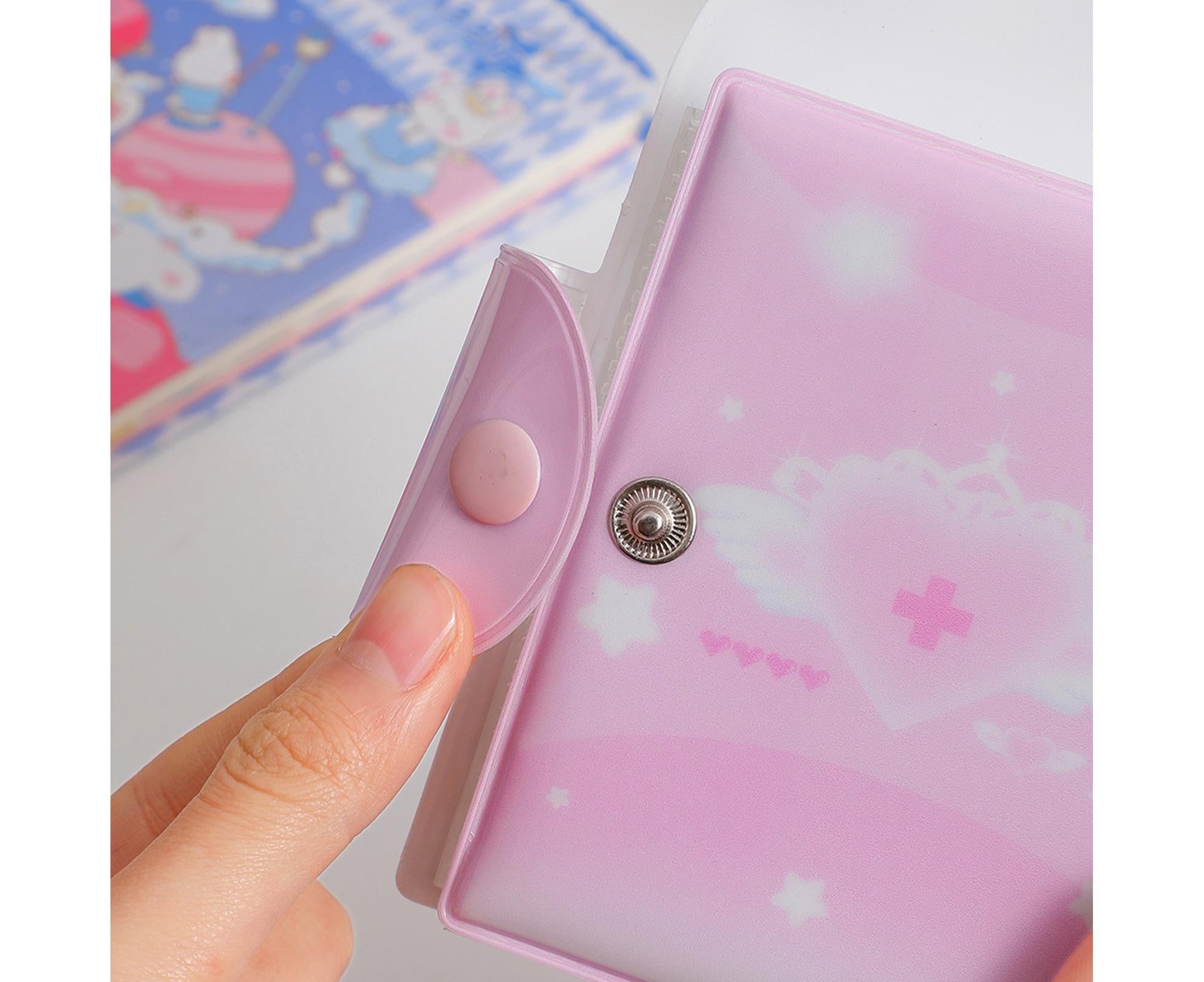 Photo Album Large Capacity Waterproof Insert Type PVC 3 Inch 40 Pages Picture Album Card Storage Binder Friends Gift - Pink