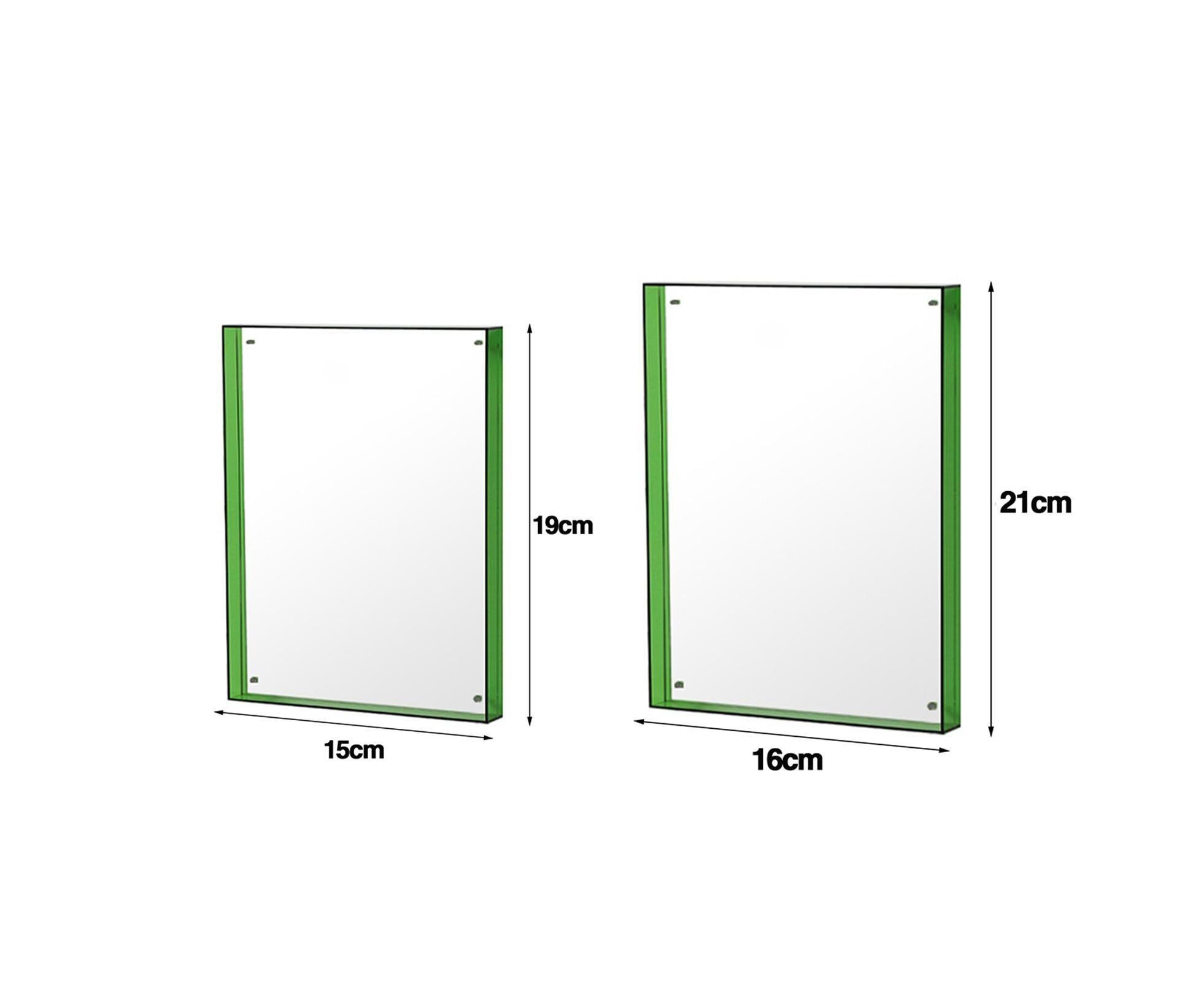 Photo Frame Vibrant Floating Acrylic Picture Frame Desk Wall Art Frame for Gallery Home Office Decorationluorescent Yellow 16cm
