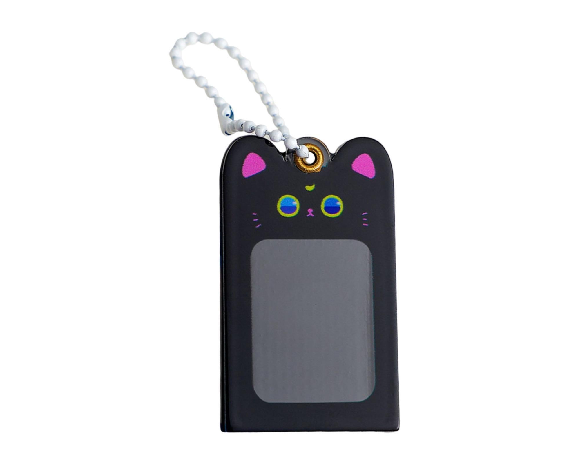 Photo Keychain Creative Acrylic Cartoon Cat Photo Frame Hanging Pendant for Daily Use-Black Photo Keychain Creative Acrylic Cartoon Cat Photo Frame Hanging Pendant for Daily Use-Black