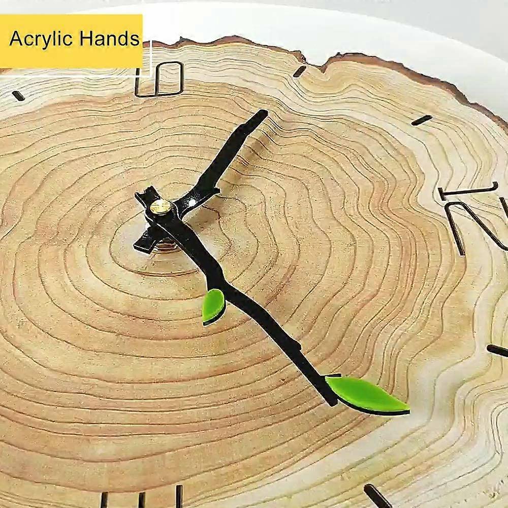 Silent Vintage Wall Clock Wood Wall Clock