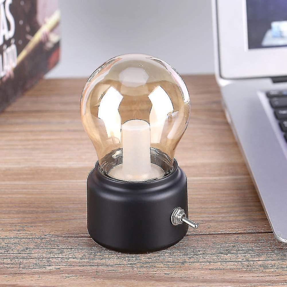 Retro Led Night Light Usb Rechargeable Table Lamp Bedside Lamp For Bedroom