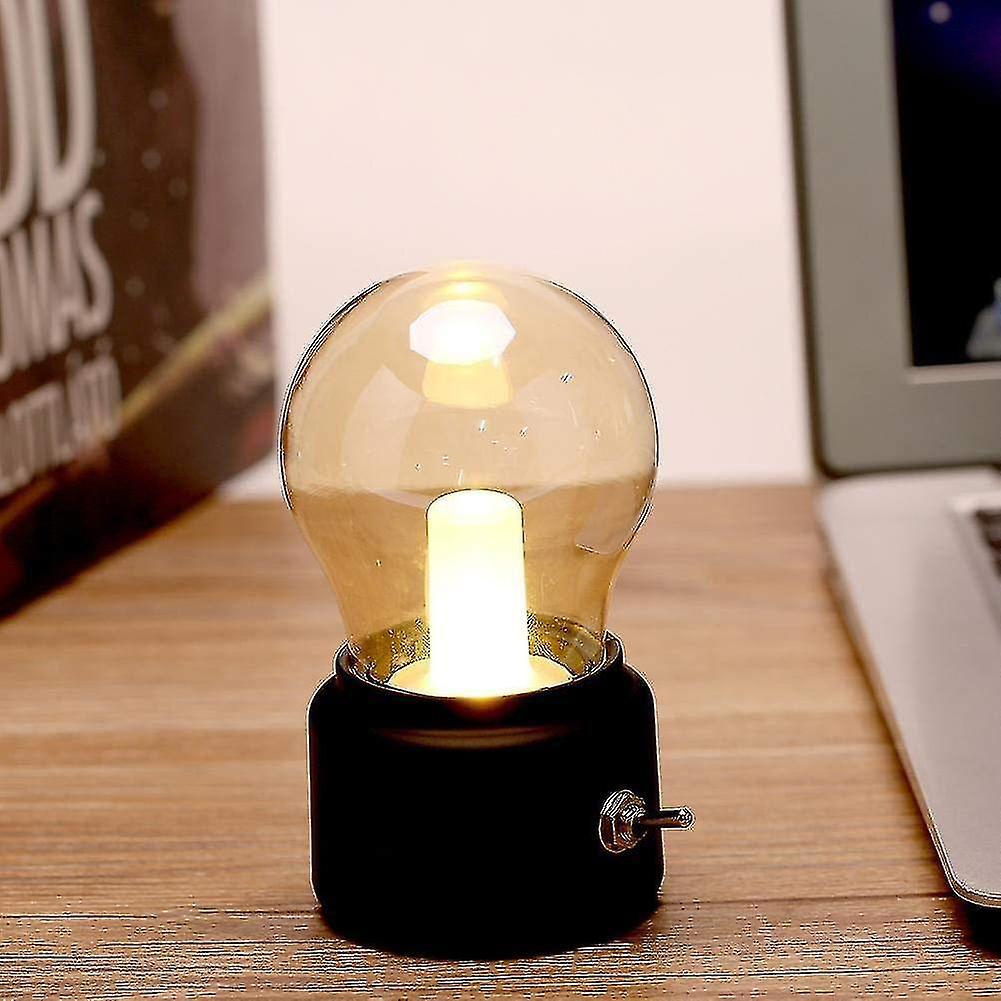 Retro Led Night Light Usb Rechargeable Table Lamp Bedside Lamp For Bedroom
