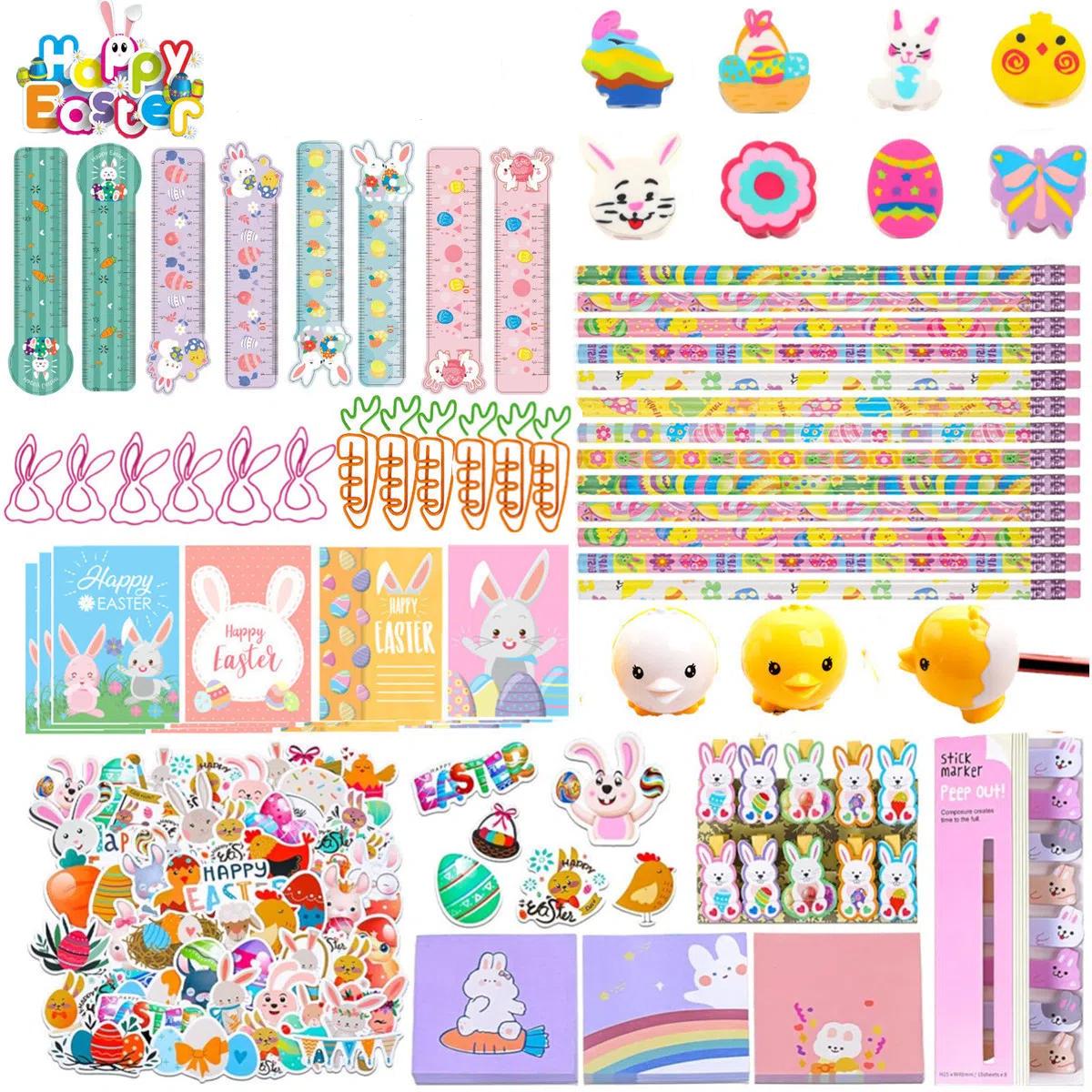 146pcs Happy Easter Gift Set - Fun Holiday Gift for Girls and Boys, Perfect for Egg Hunt & Party Gift