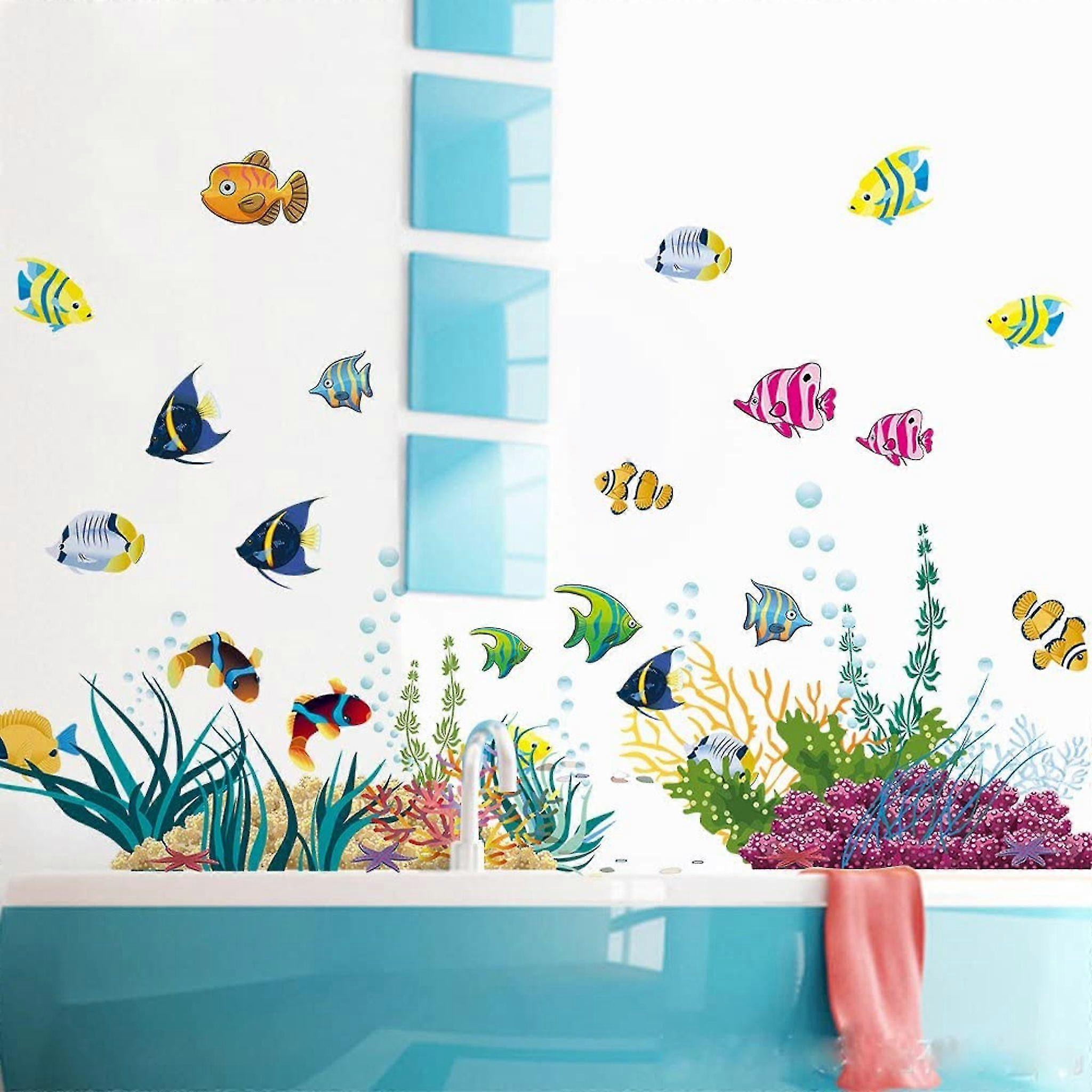 Colorful Wall Stickers I Murals: 130 X 42cm I Wall Tattoo Bathroom Tile Sticker