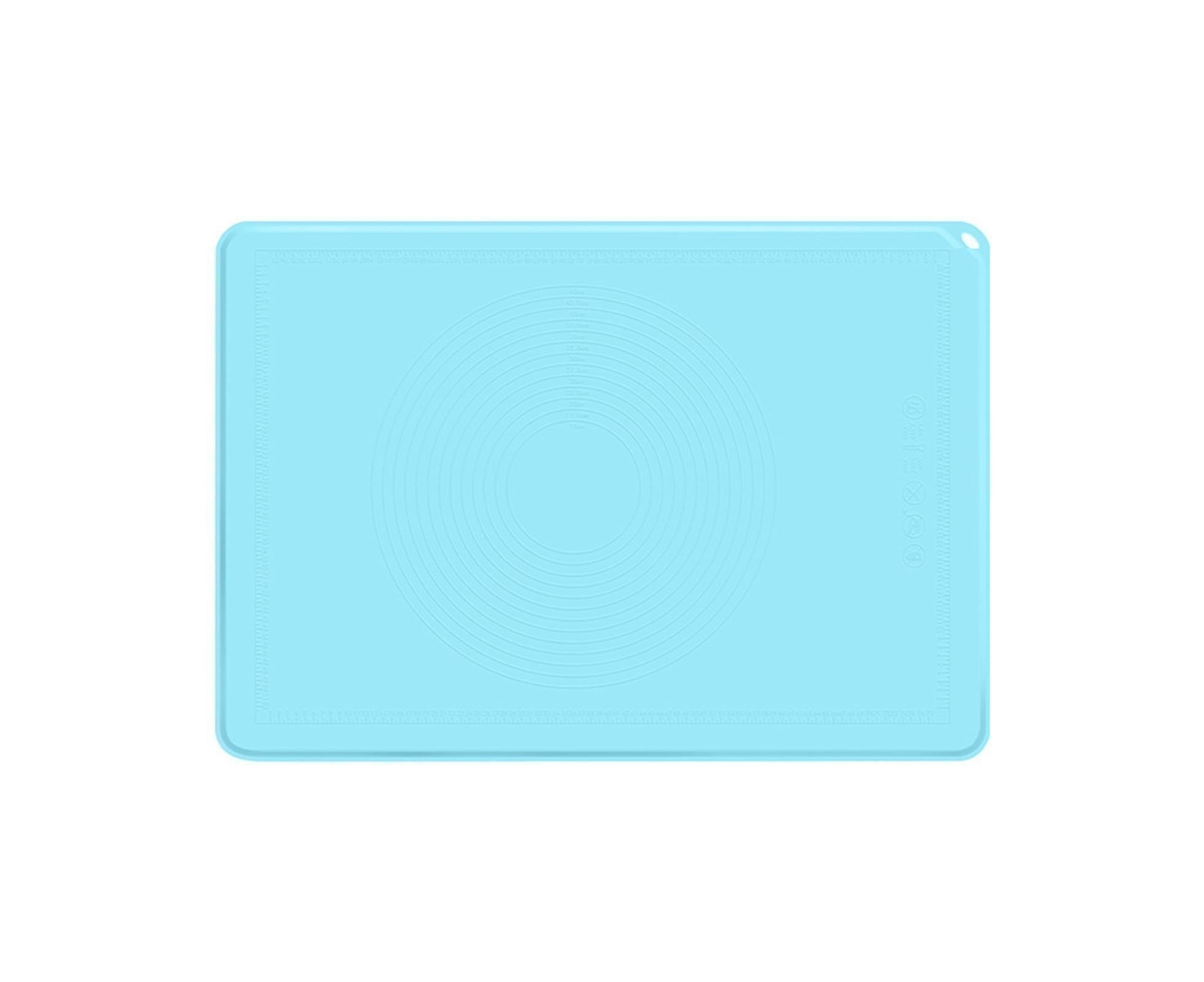 Pastry Mat Non-stick Silica Gel Dough Rolling Mat-Blue S