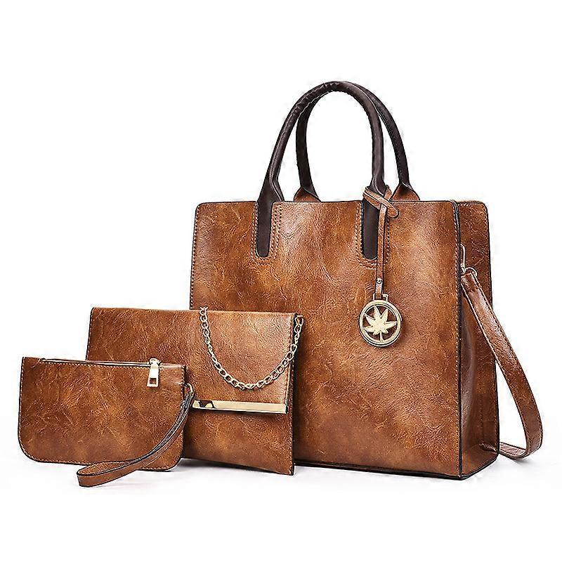 Leather Tote Bags 3-Piece Set Women%27s Tote + Shoulder Strap + Coin Purse Leather Tote Bags 3-Piece Set Women%27s Tote + Shoulder Strap + Coin Purse